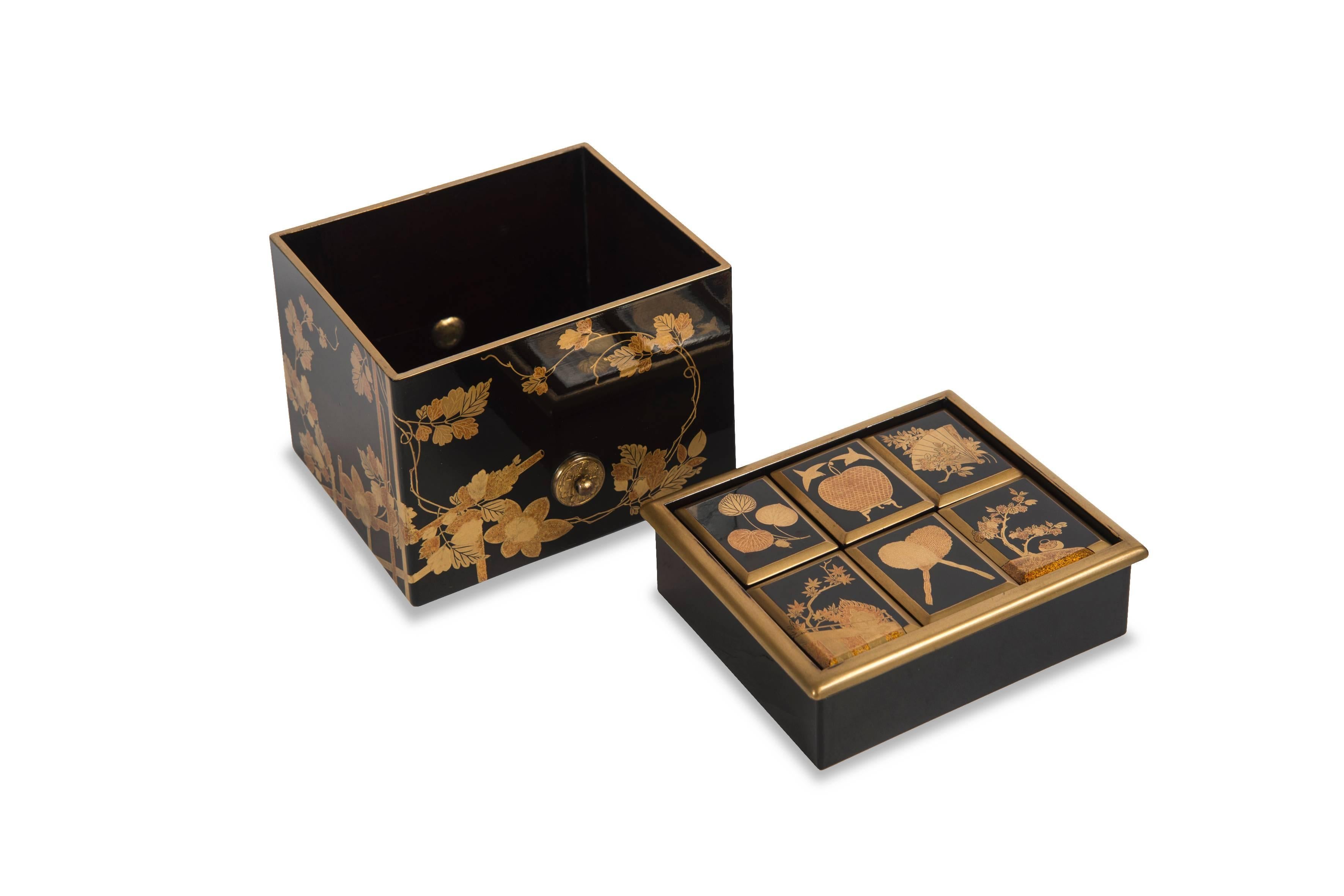19th Century Edo Japanese Lacquered Incense Box