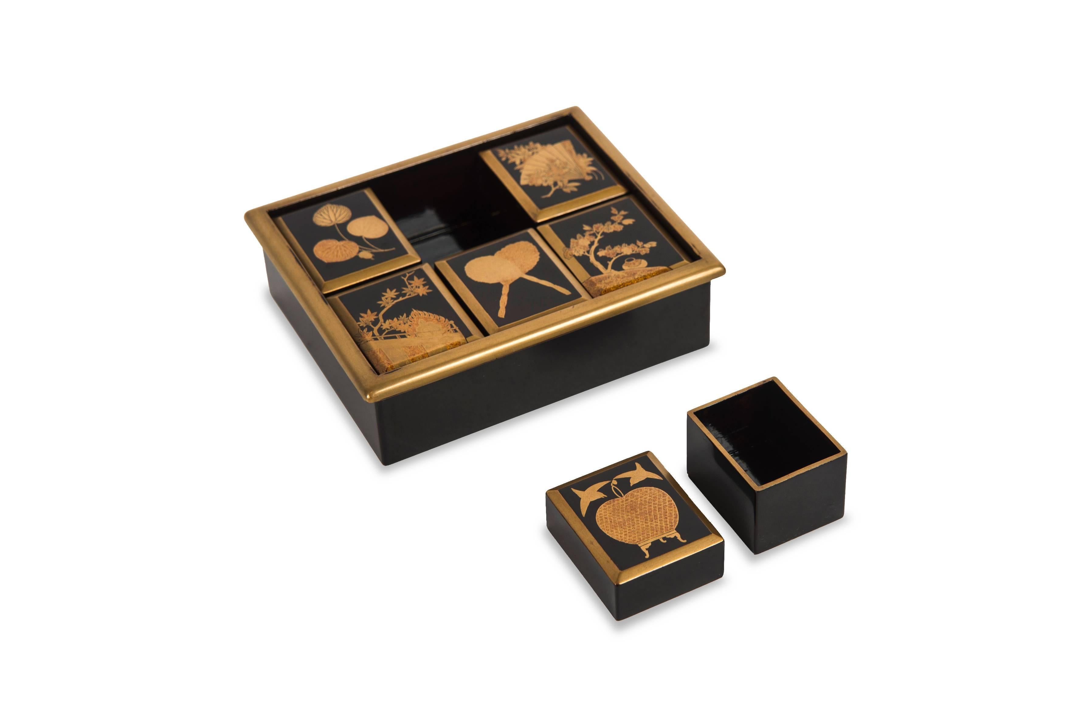 Edo Japanese Lacquered Incense Box 1