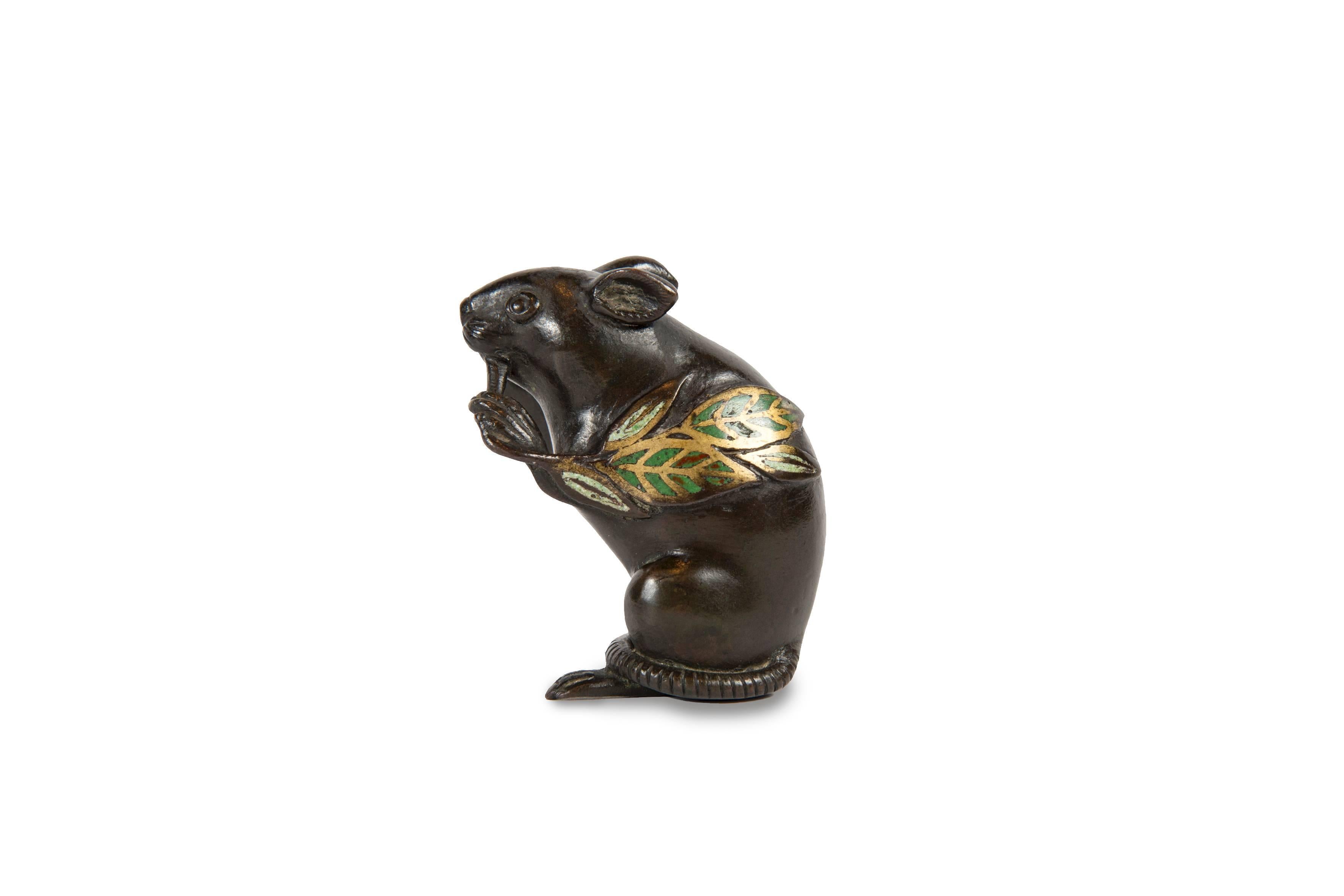 19th Century Japanese Mouse in Bronze In Excellent Condition In Paris, FR
