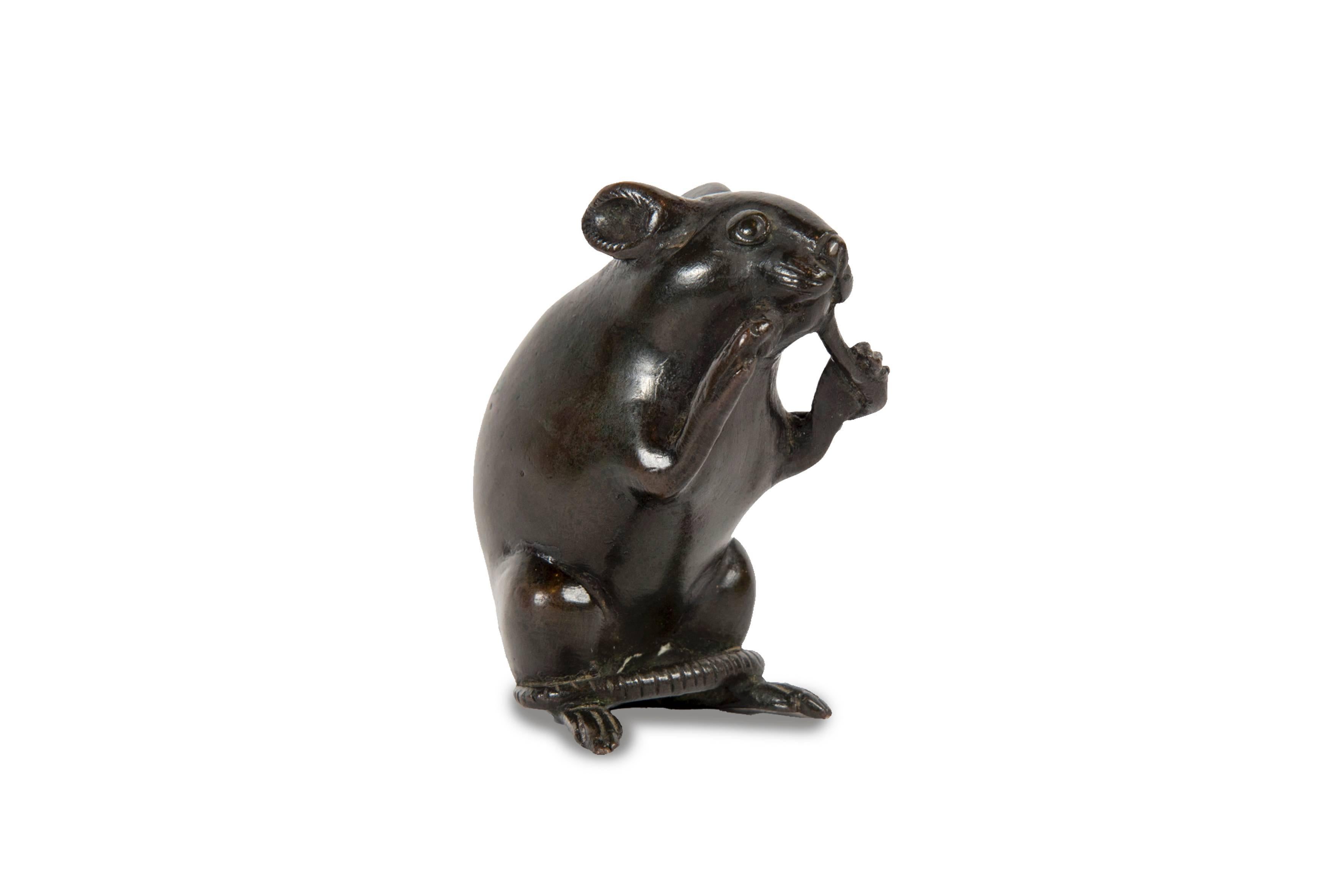 19th Century Japanese Mouse in Bronze 1