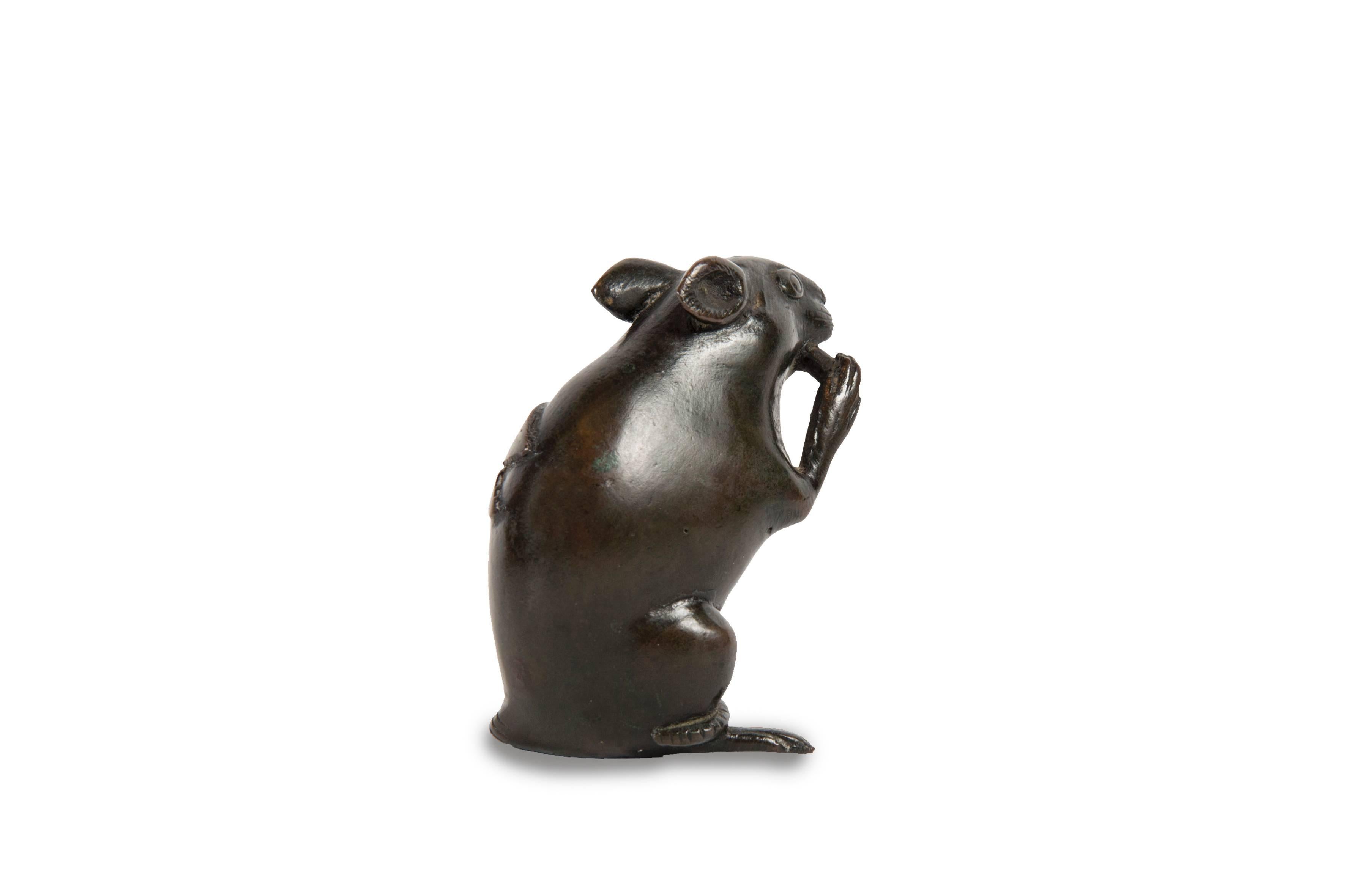 19th Century Japanese Mouse in Bronze 2