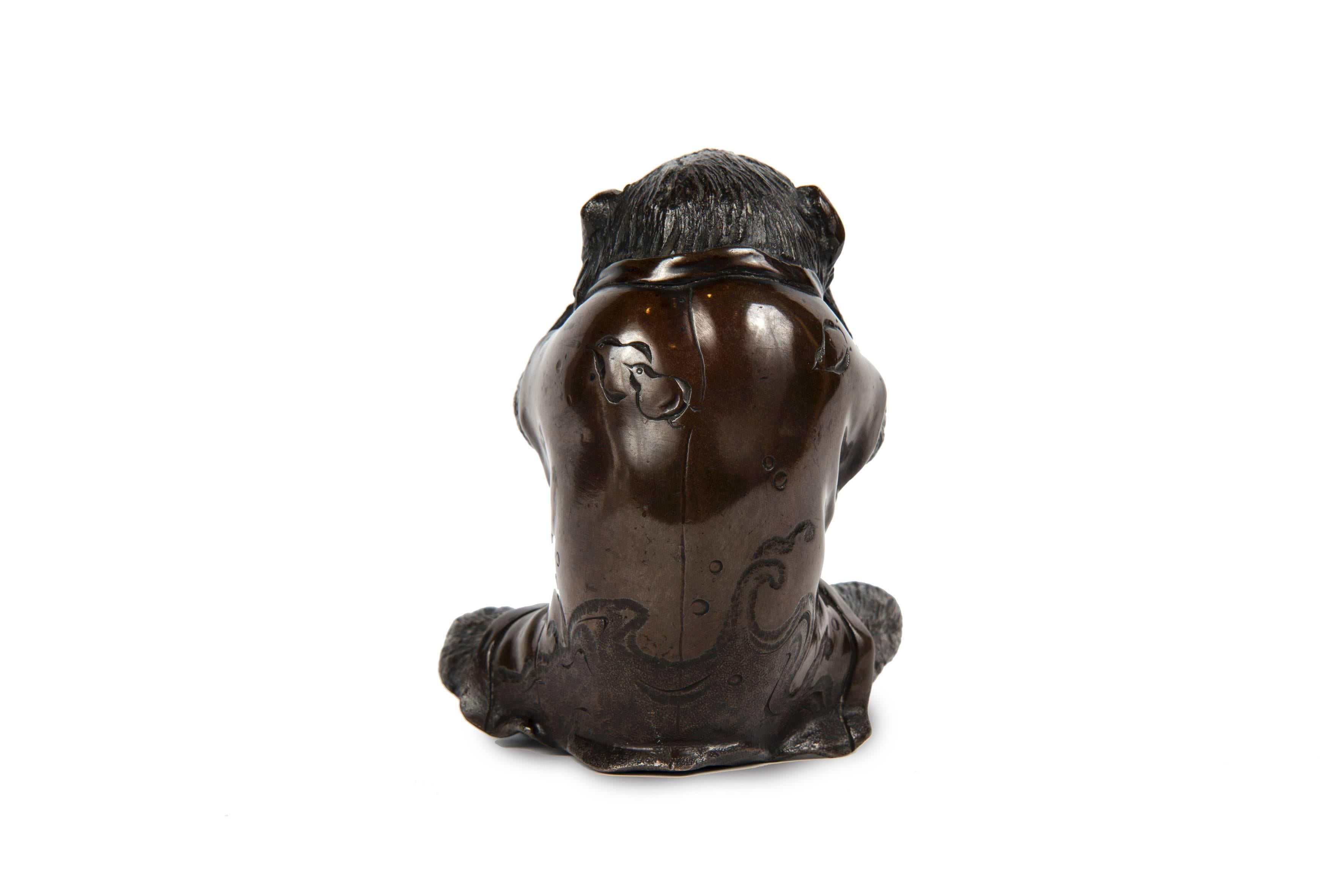 Meiji Bronze Monkey In Excellent Condition For Sale In Paris, FR