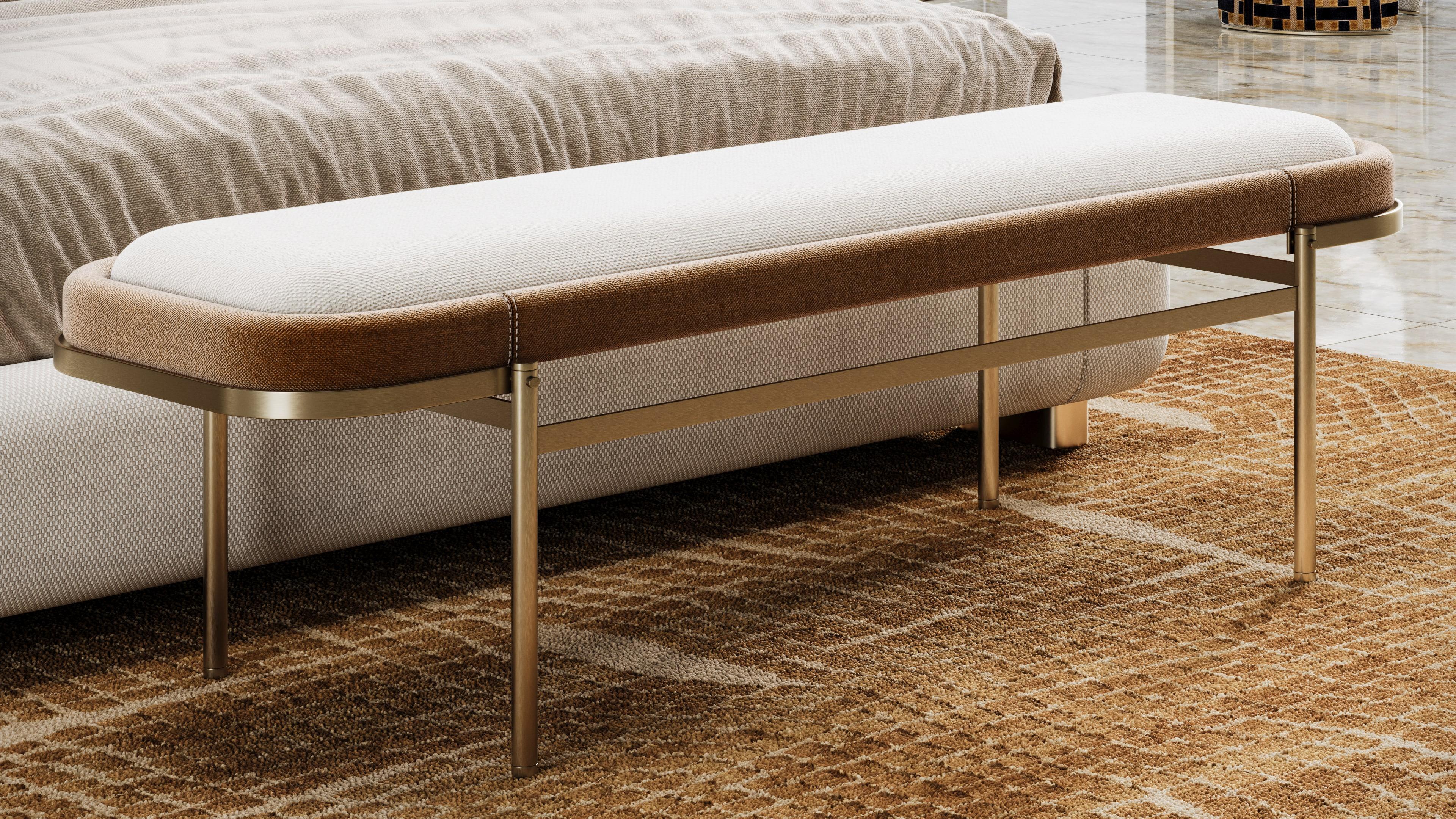 Elegante Banco Klyne con Patas Metálicas Portugués en venta