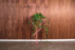Mid-Century Modern Wire Flamingo Plant Stand