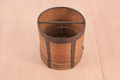 Antique French Wood and Iron Double Décalitre Grain Measure, Circa 1900