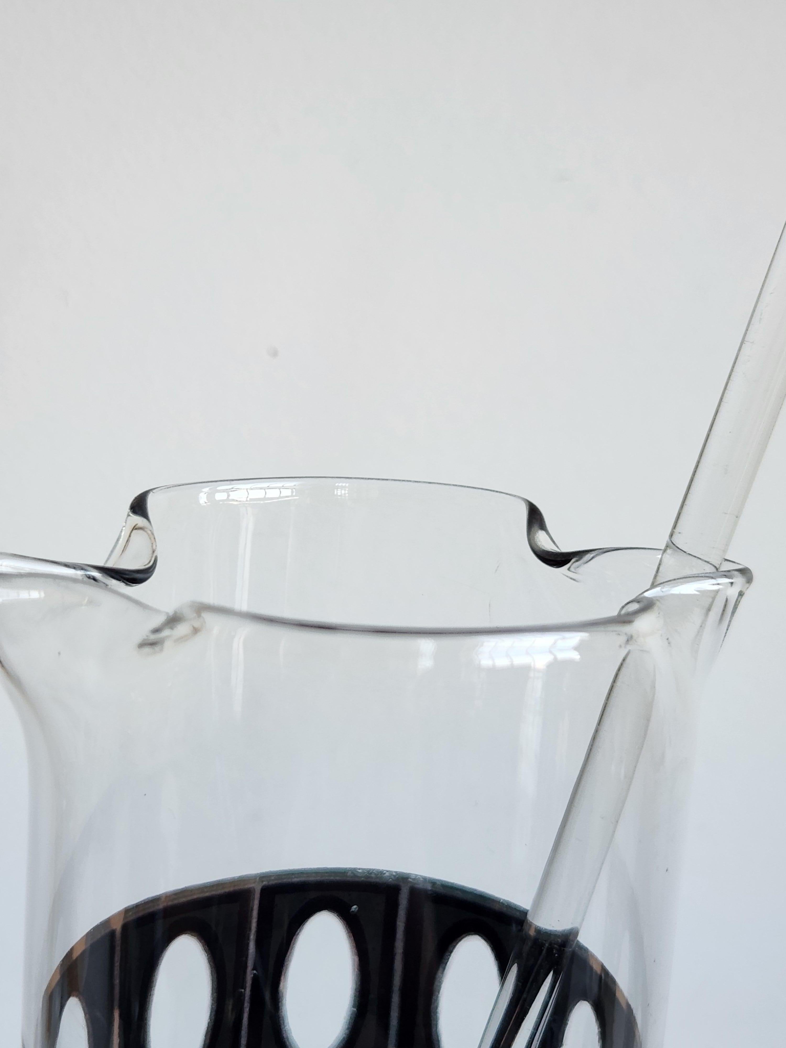 Glass Vintage Culver martini pitcher For Sale