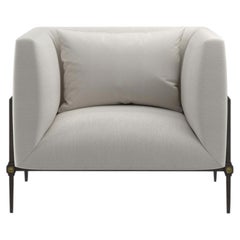 Stylish Steel Upholstery "Classic" Occasional Chair Parisii Collection