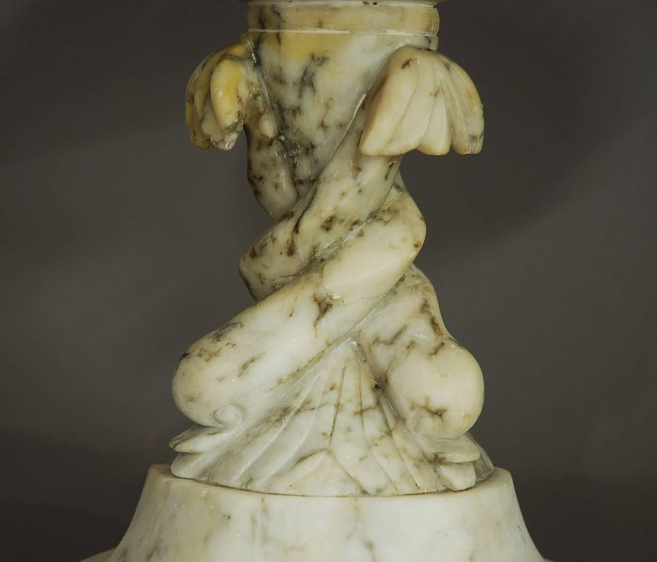 19th Century Decorative Alabaster Tazza 3