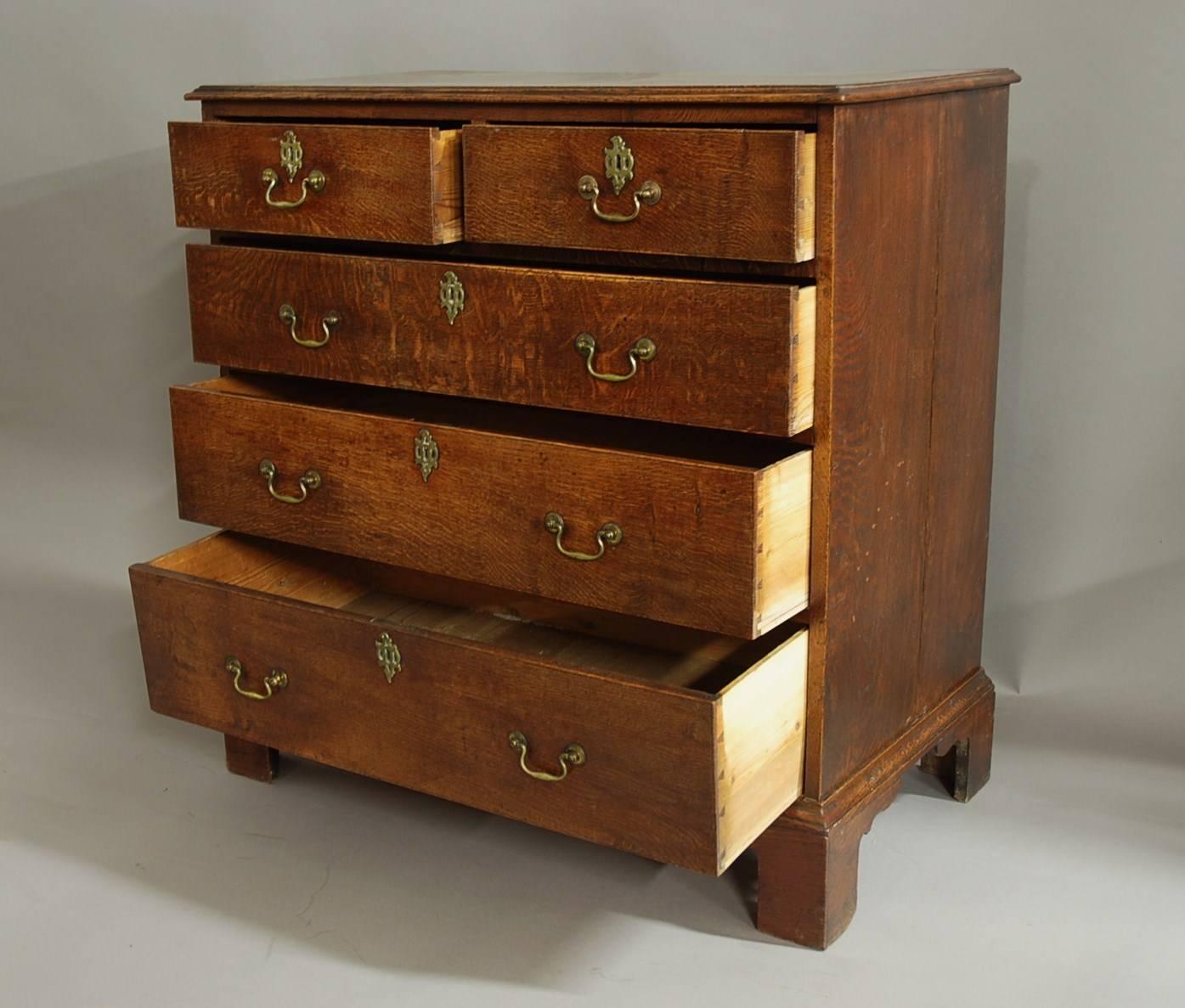 Late 18th Century Oak Chest of Drawers of Fine Patina 2