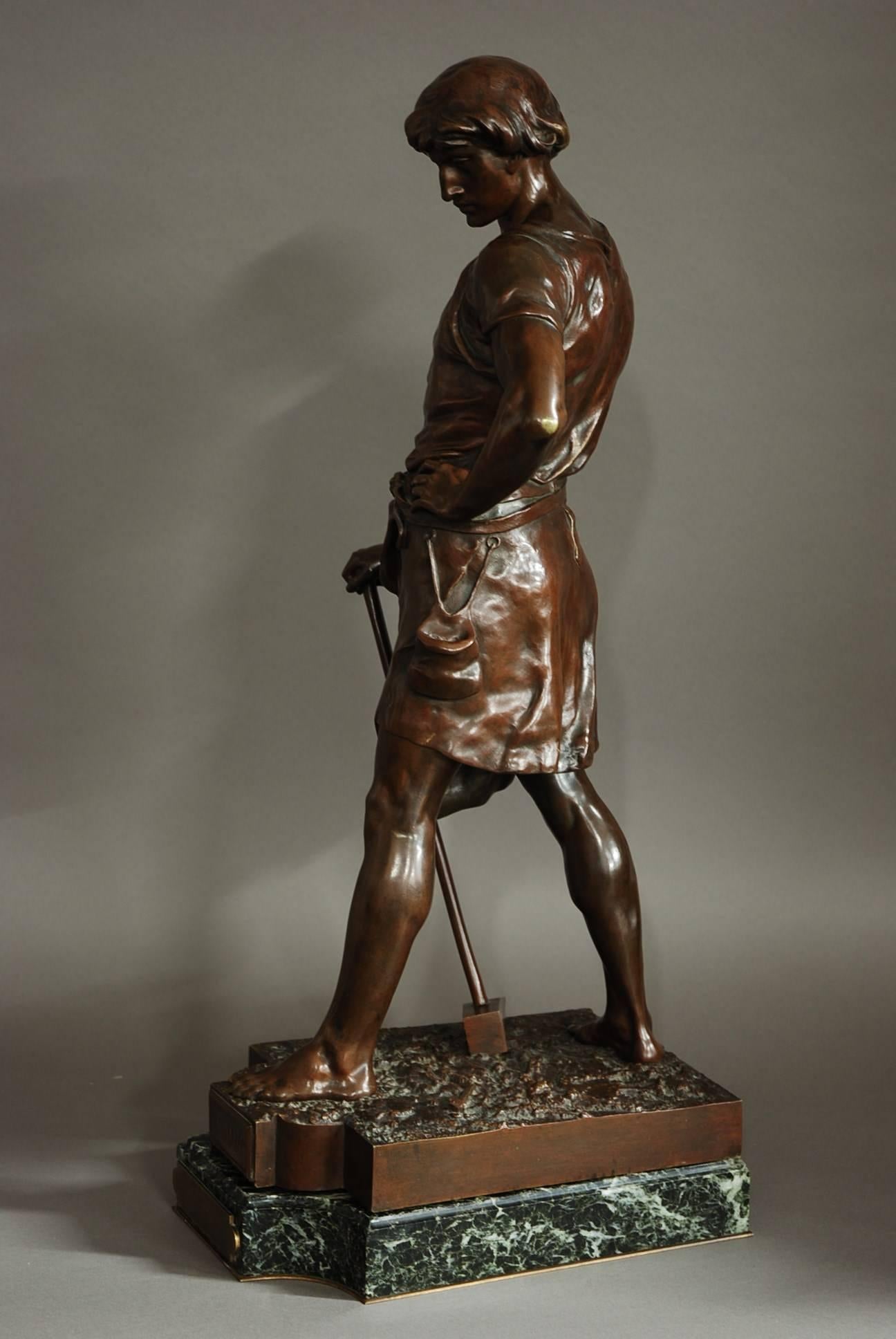 Large Superb 19th Century French Bronze by Emile Louis Picault For Sale 2