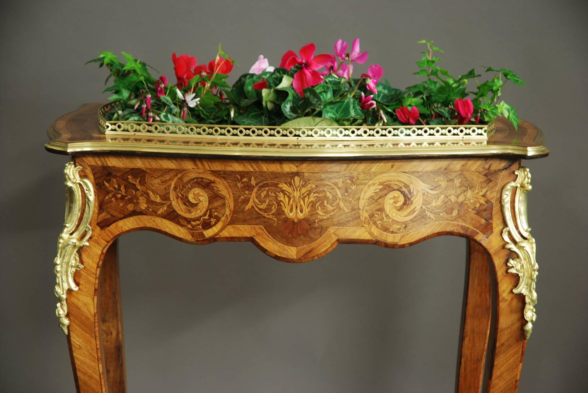 19th Century Edwards & Roberts Inlaid Plant Stand or Jardiniere
