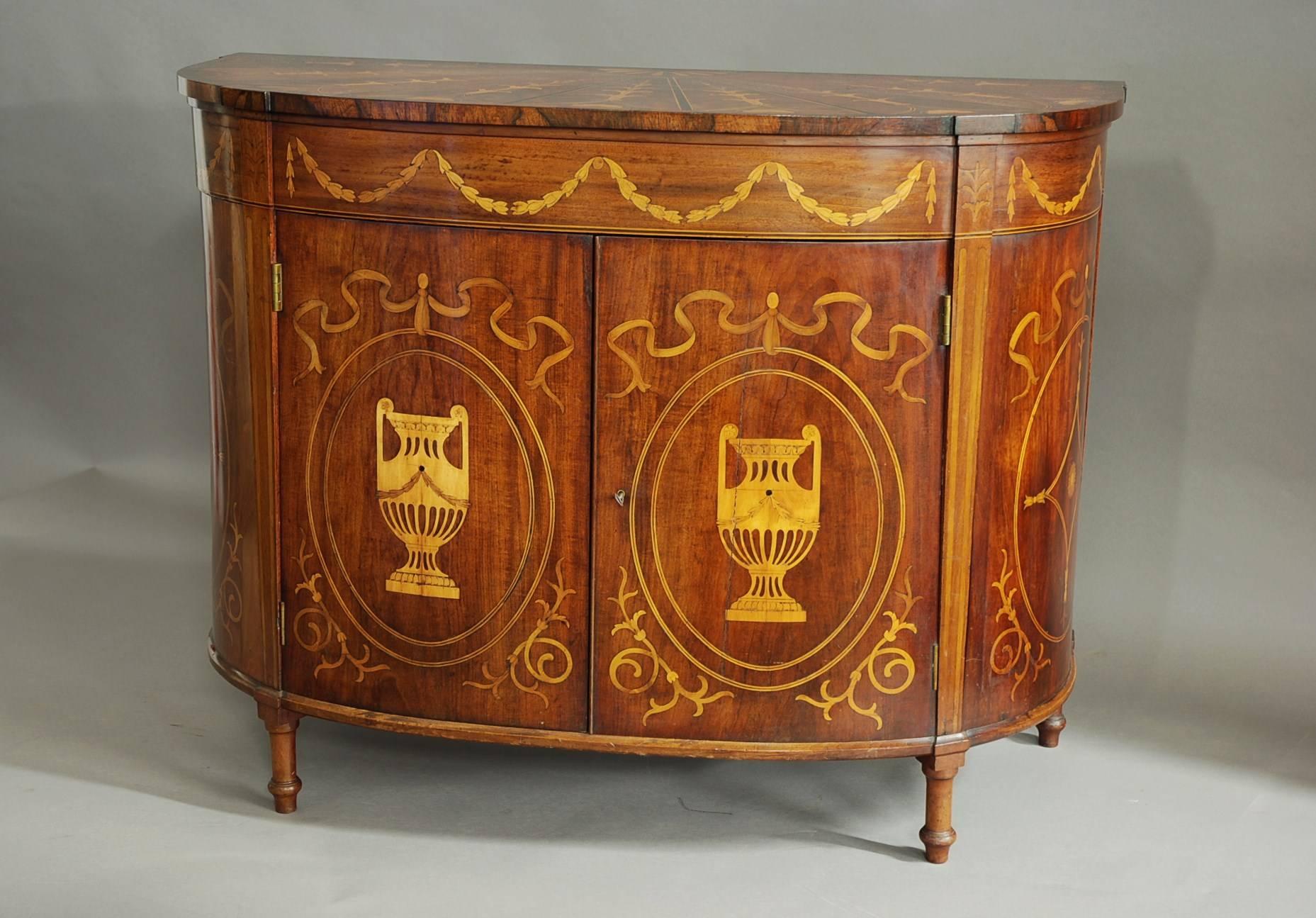 Boxwood Late 19th Century Mahogany Commode in the Classical Style of Good Patina