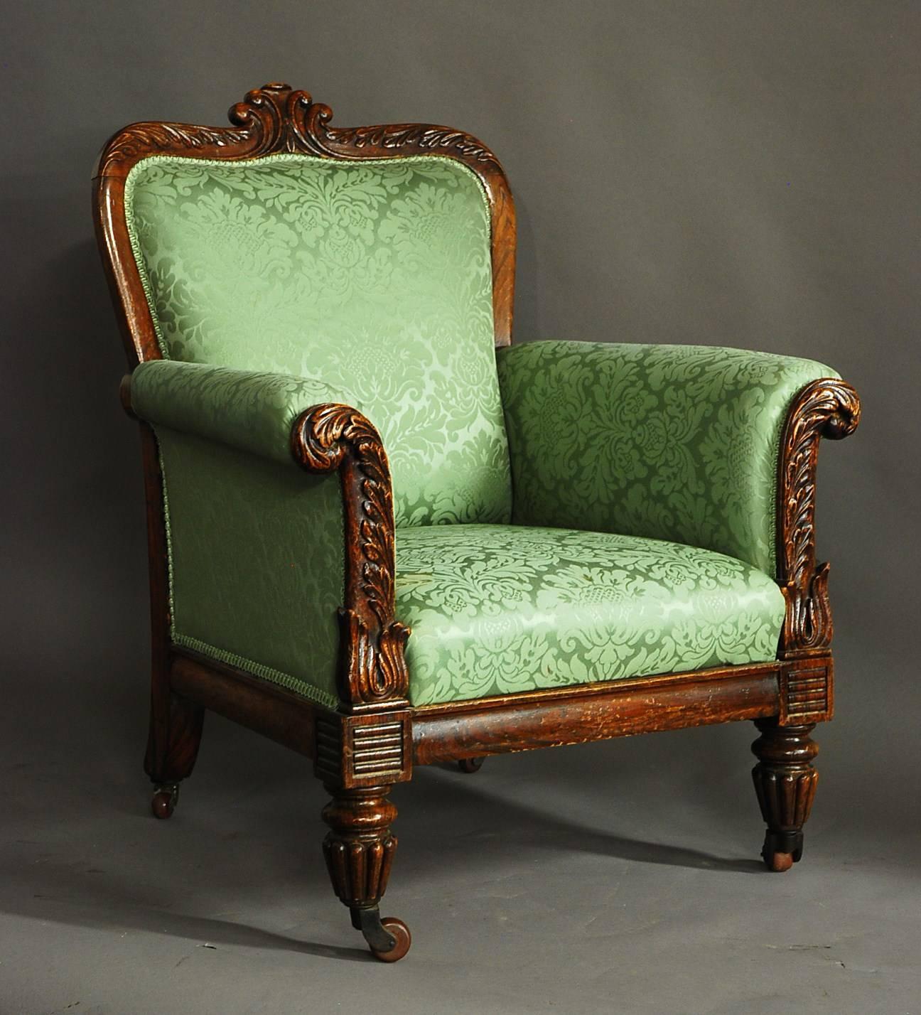 English William IV Simulated Rosewood Armchair