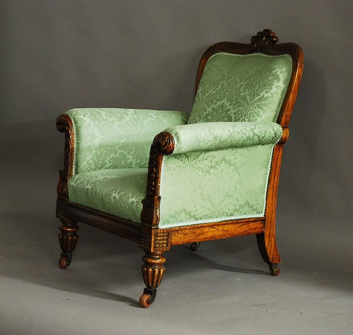 William IV Simulated Rosewood Armchair In Good Condition In Suffolk, GB