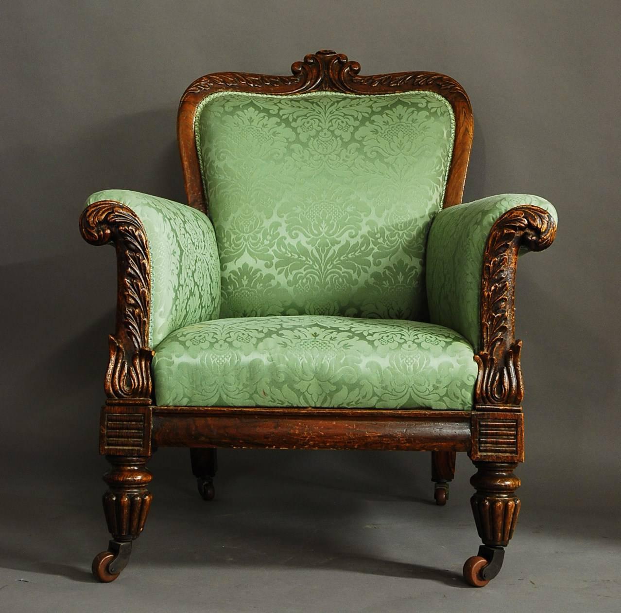 Mid-19th Century William IV Simulated Rosewood Armchair