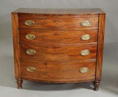 Early 19th Century Mahogany Bow Front Chest of Drawers
