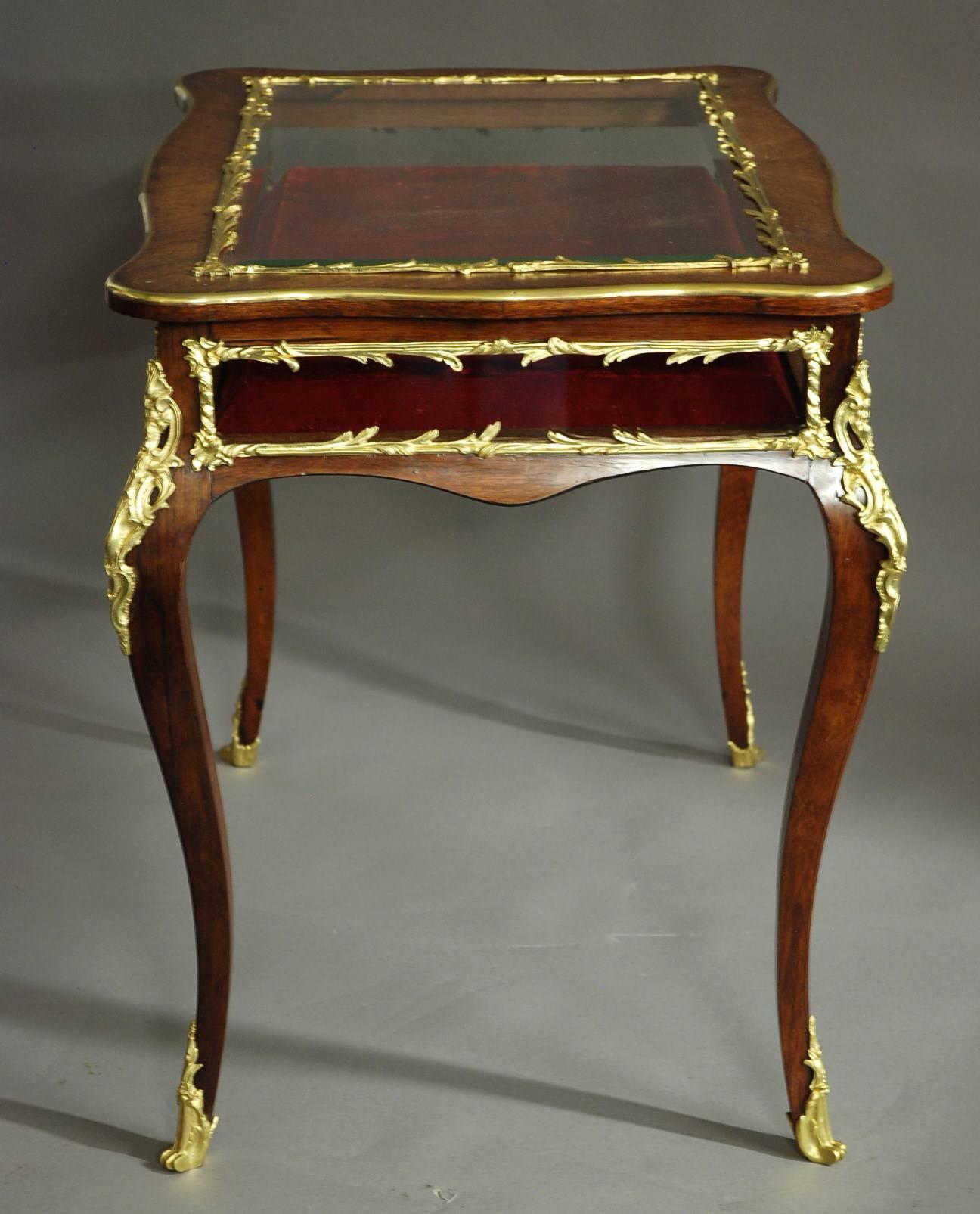 Ormolu 19th Century English Rosewood Freestanding Bijouterie Table of Large Proportions For Sale