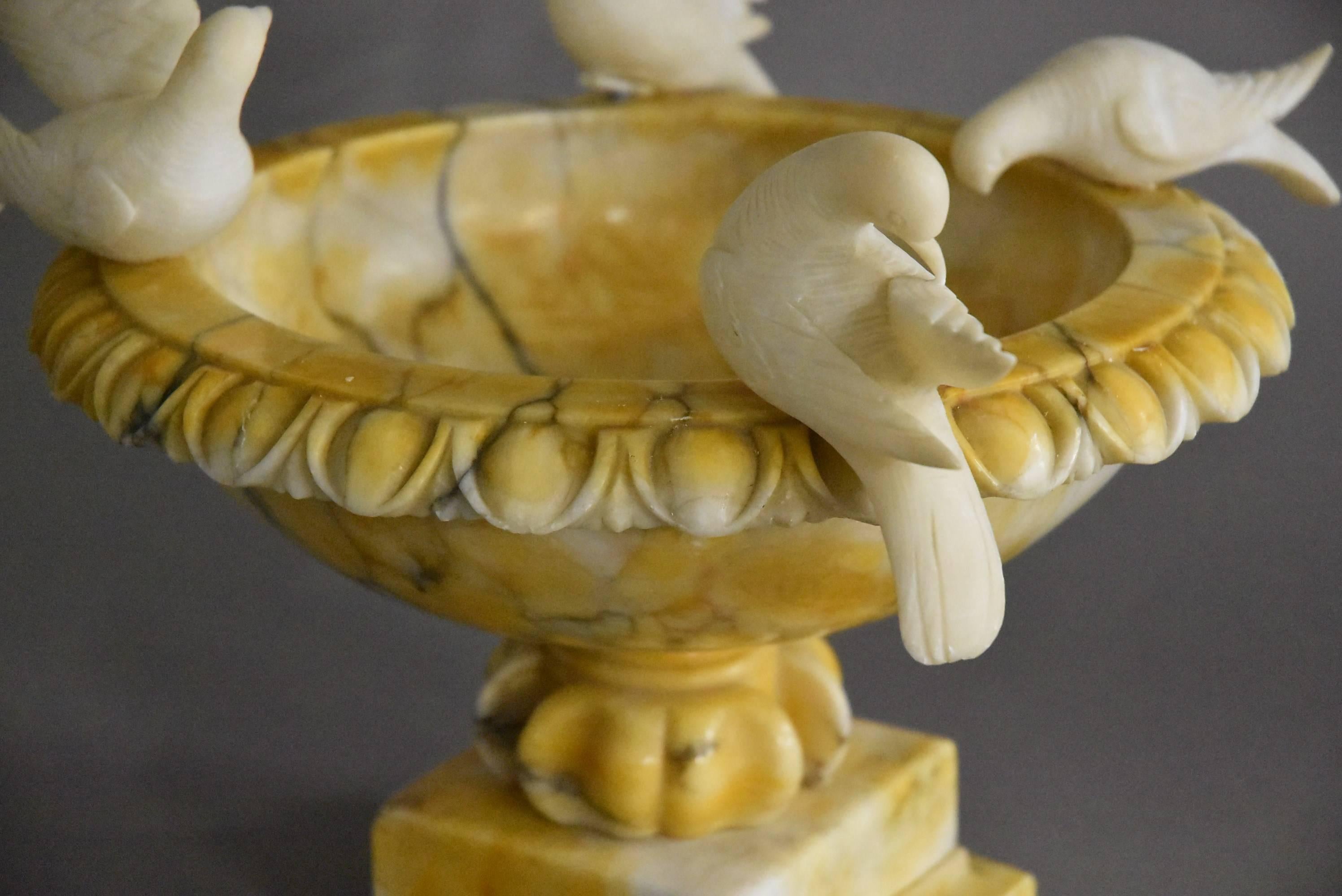 alabaster birdbath