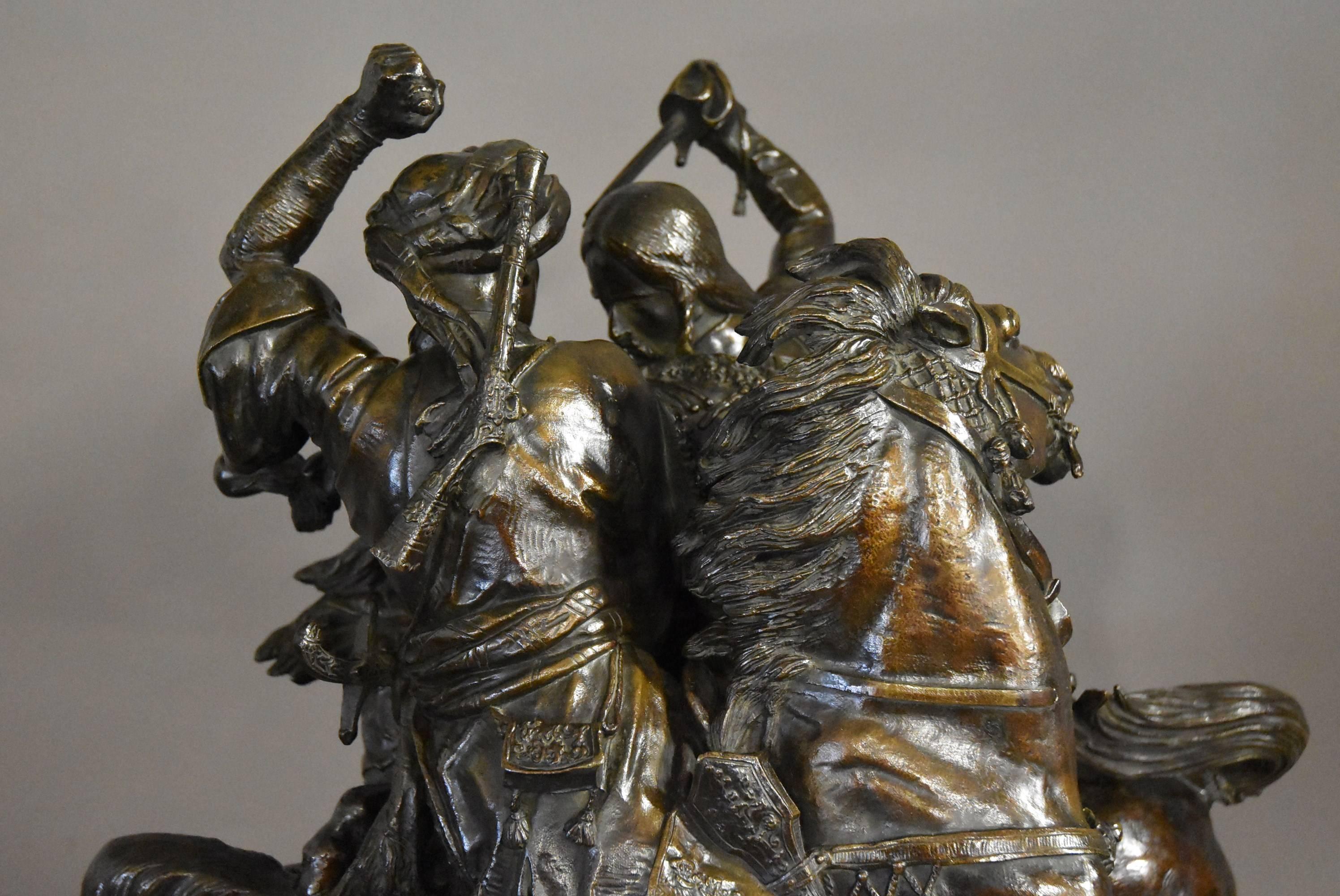 Large Fine Quality Patinated Bronze Sculpture Titled 'Aboukir' In Good Condition In Suffolk, GB