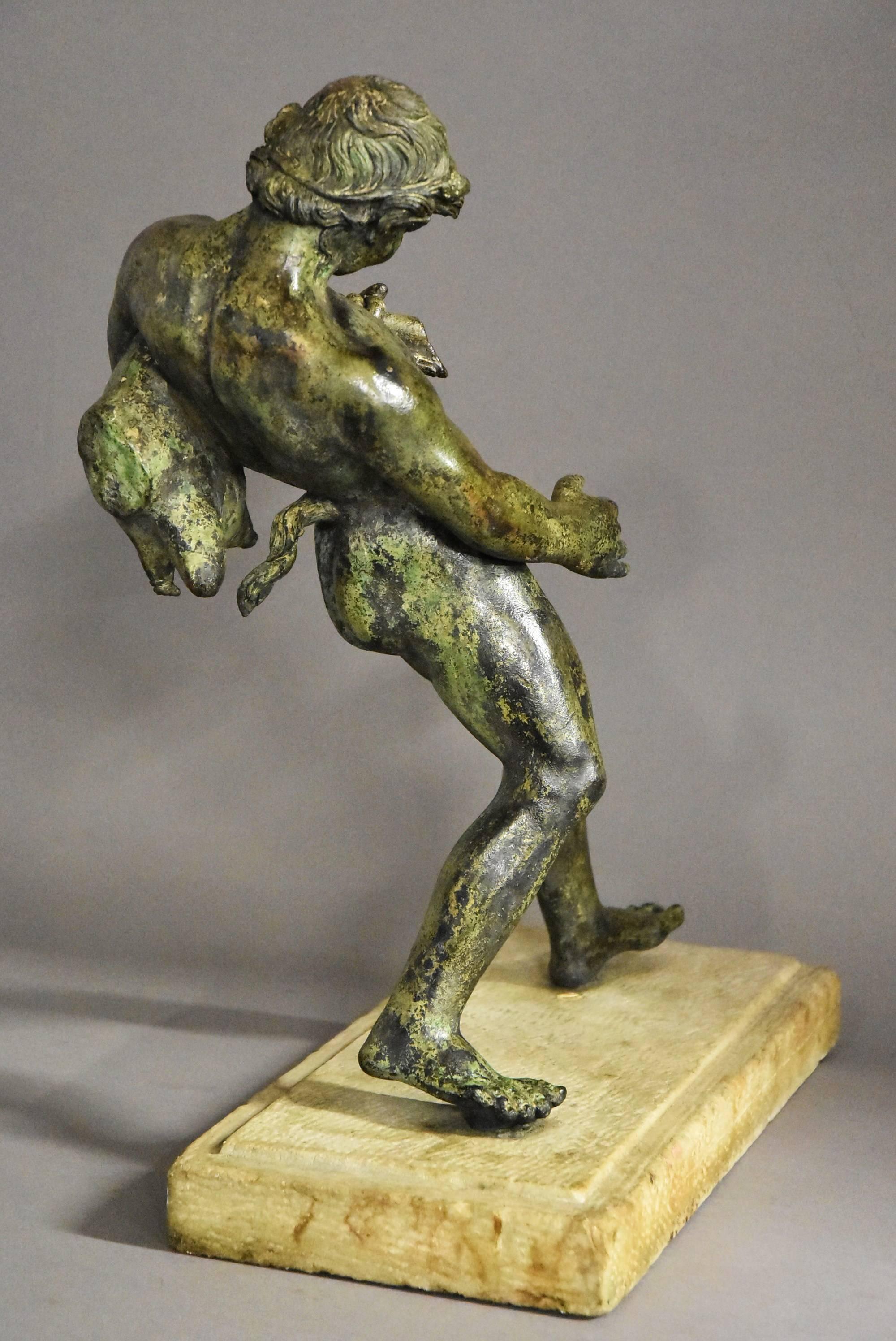 Italian Late 19th-Early 20th Century Grand Tour Style Bronze of Bacchus For Sale