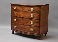 Georgian Mahogany Bow Front Chest of Drawers