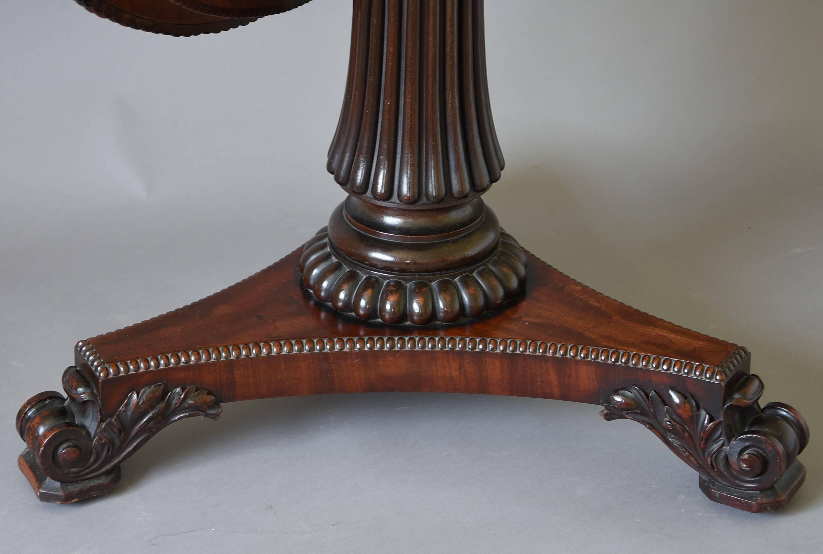 19th Century Mahogany Tilt-Top Centre Table in the Manner of Gillows In Excellent Condition In Suffolk, GB