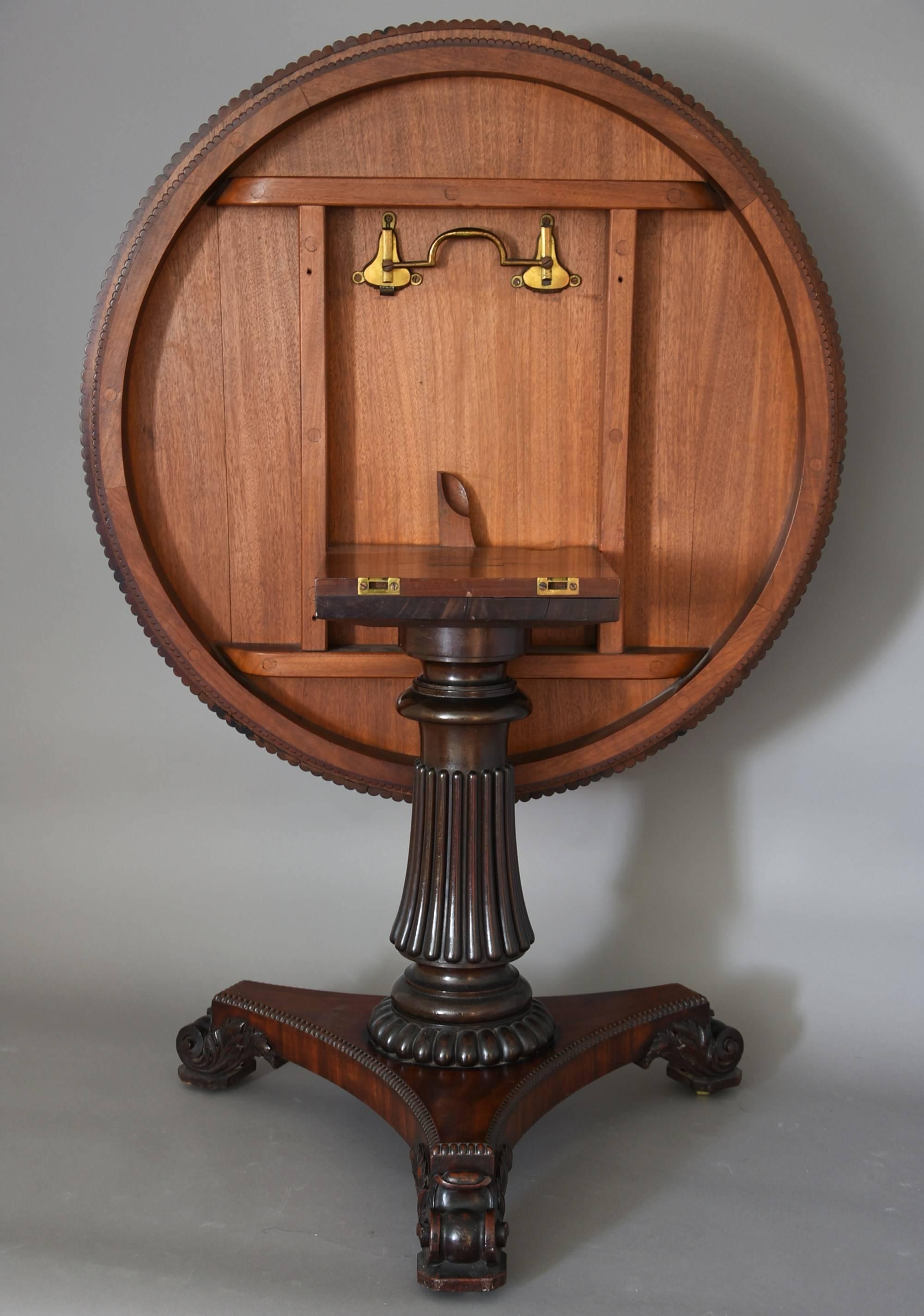 19th Century Mahogany Tilt-Top Centre Table in the Manner of Gillows 3