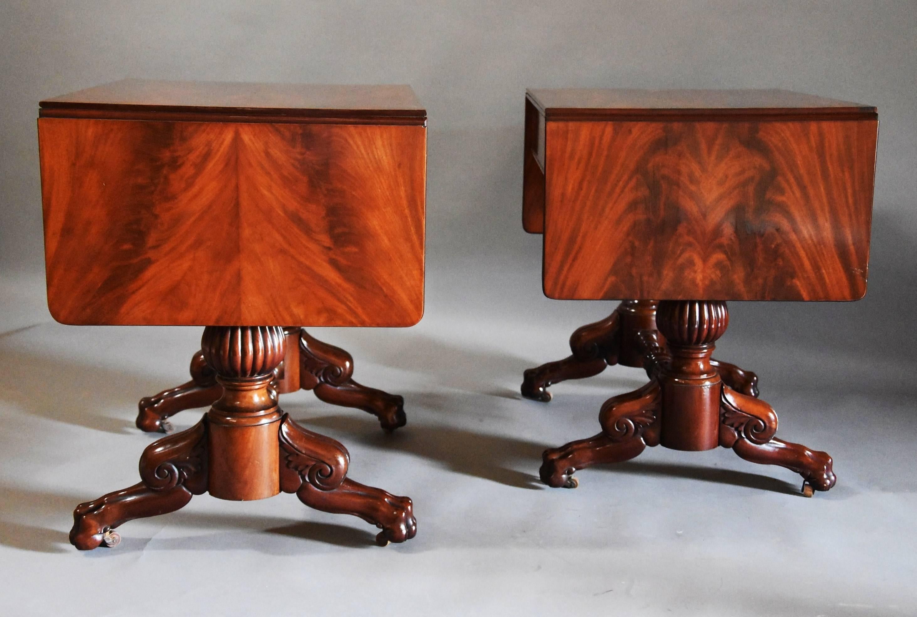 Superb Pair of Mid-19th Century French Mahogany Sofa Tables In Excellent Condition In Suffolk, GB