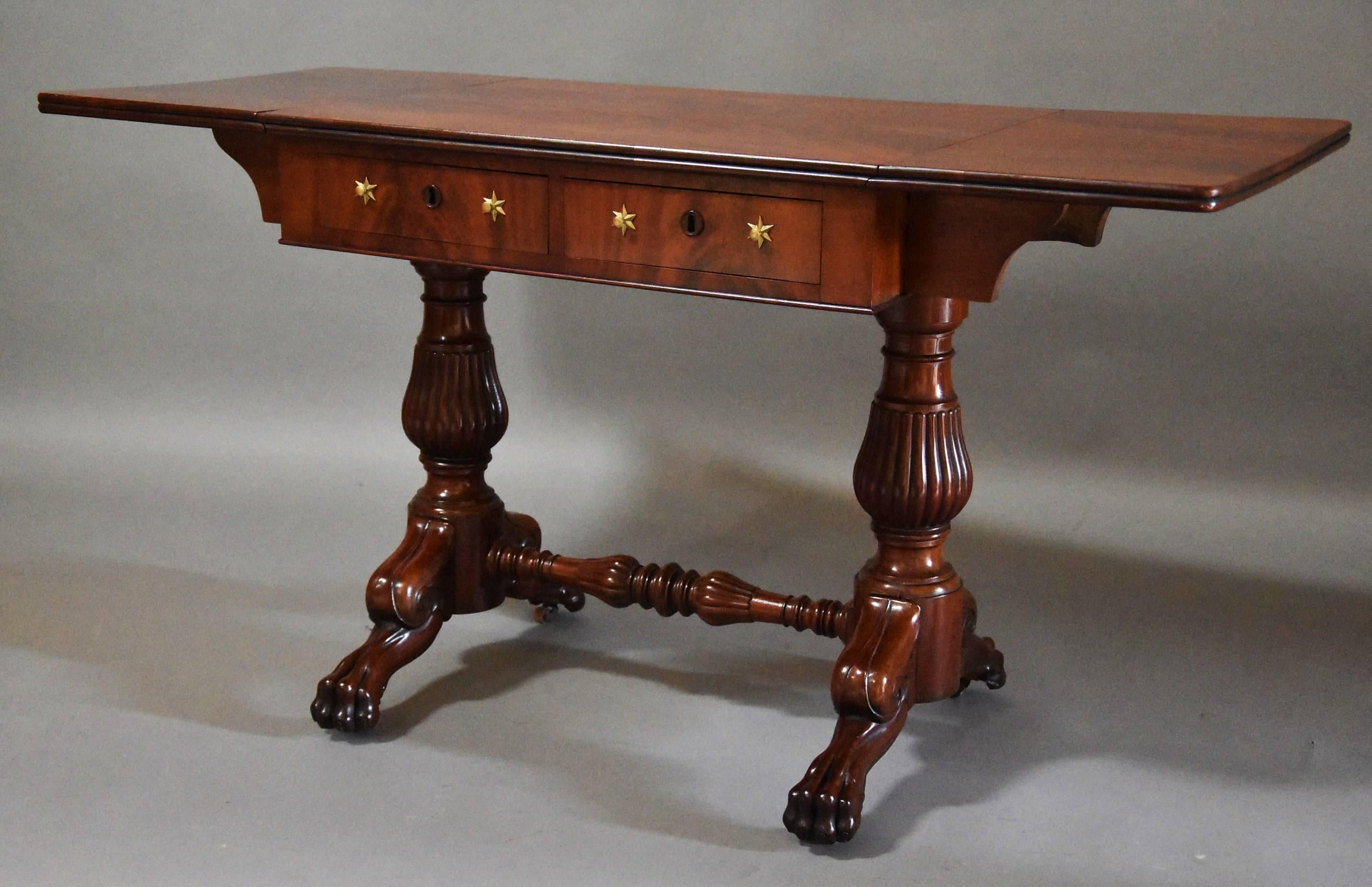 Superb Pair of Mid-19th Century French Mahogany Sofa Tables 2