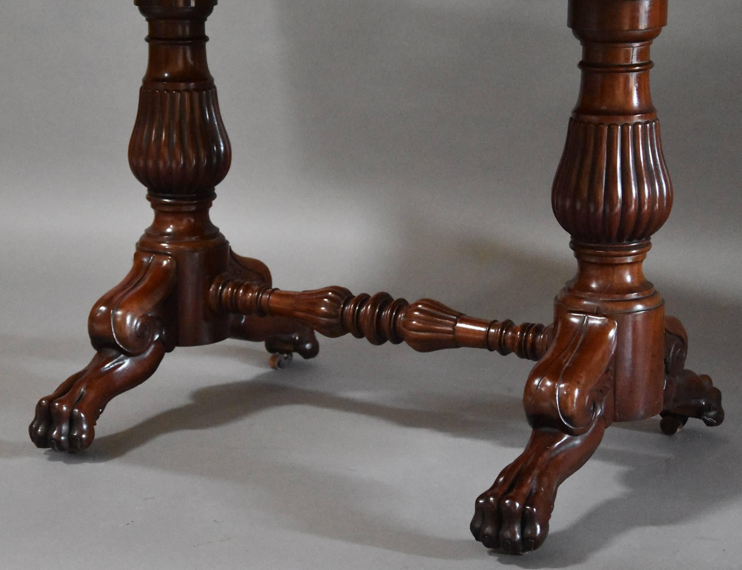 Superb Pair of Mid-19th Century French Mahogany Sofa Tables 5