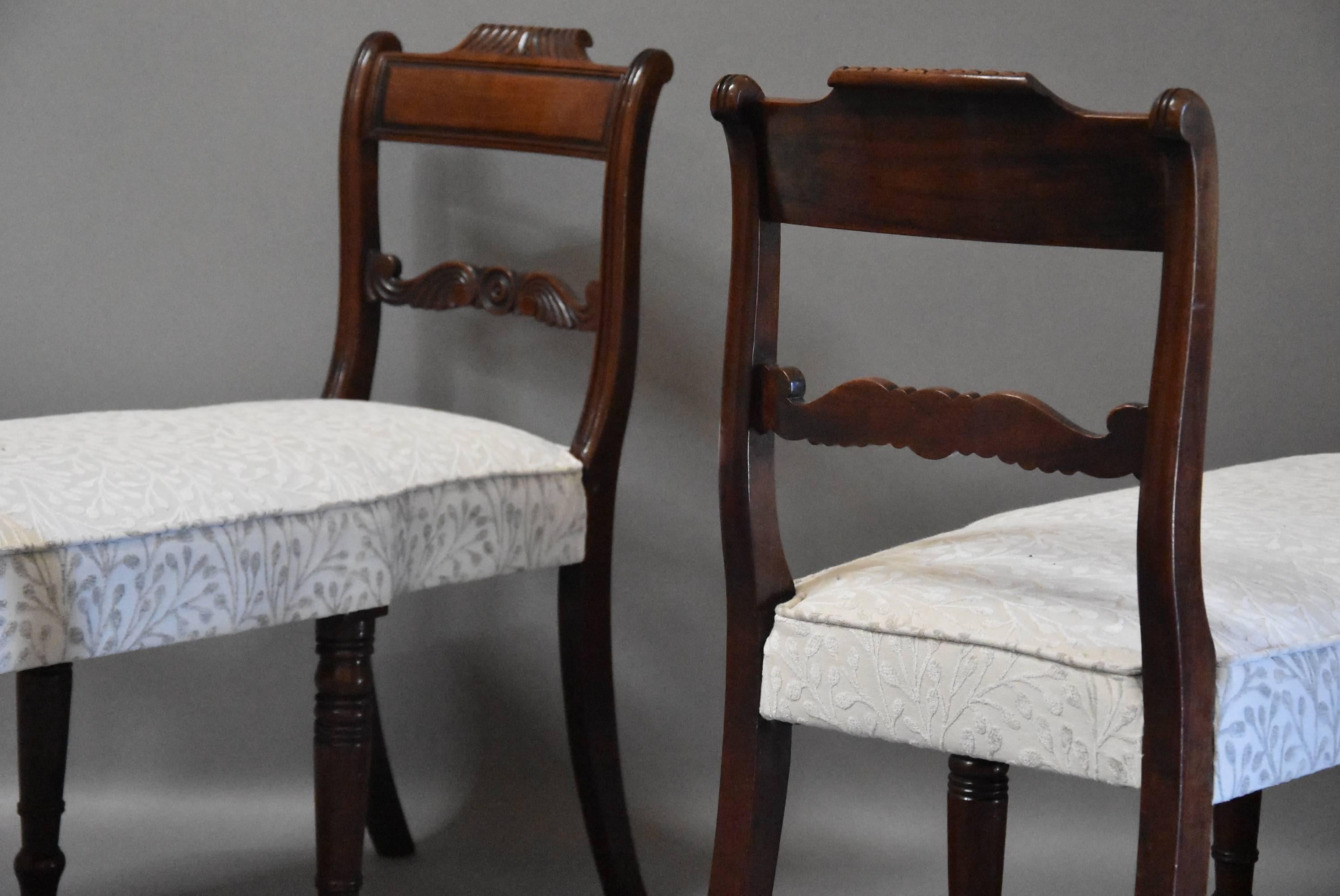 Superb Pair of Early 19th Century Mahogany Window Seats For Sale 2