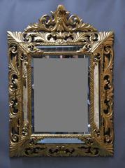 Large 19th Century Italian 'Florentine' Superbly Carved Giltwood Cushion Mirror