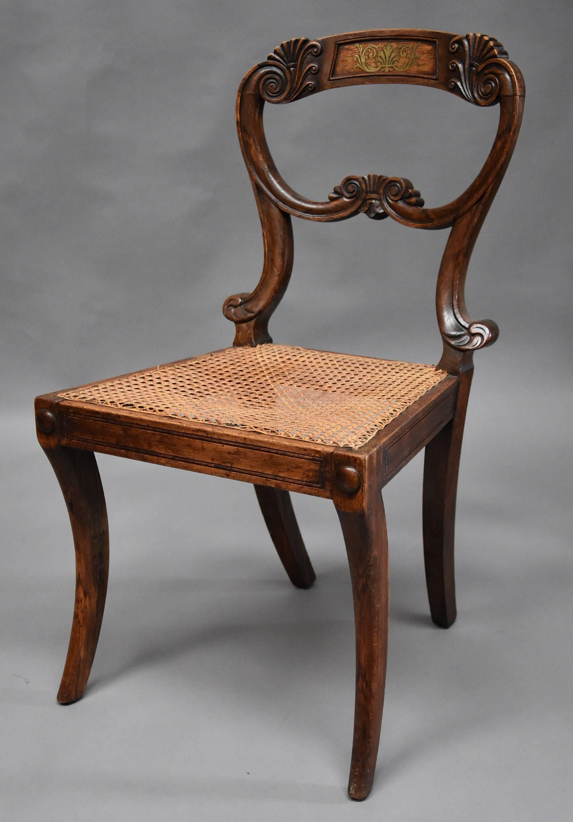 Pair of 19th Century Simulated Rosewood Regency Chairs in the Manner of Gillows In Good Condition In Suffolk, GB