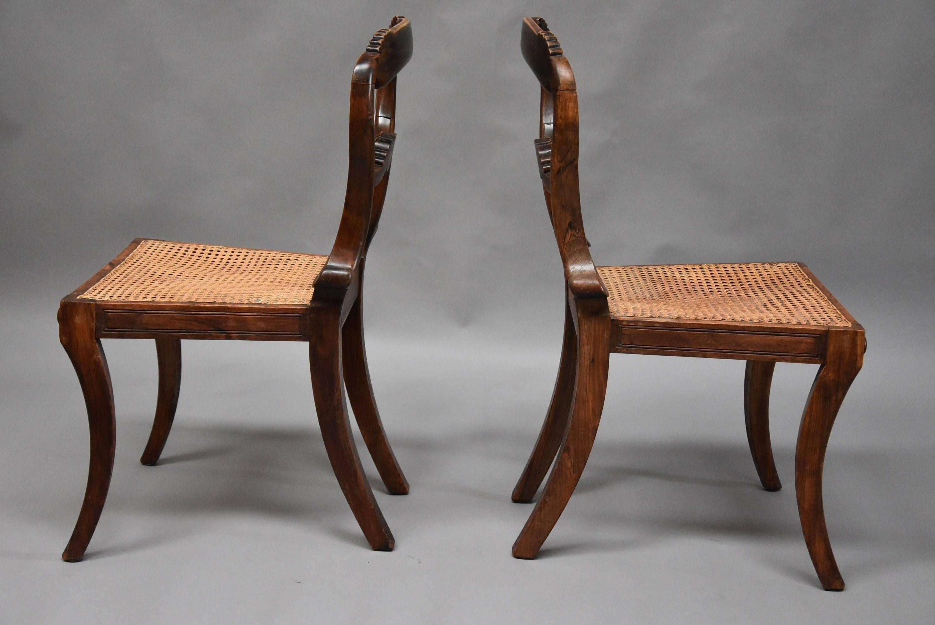 Pair of 19th Century Simulated Rosewood Regency Chairs in the Manner of Gillows 3