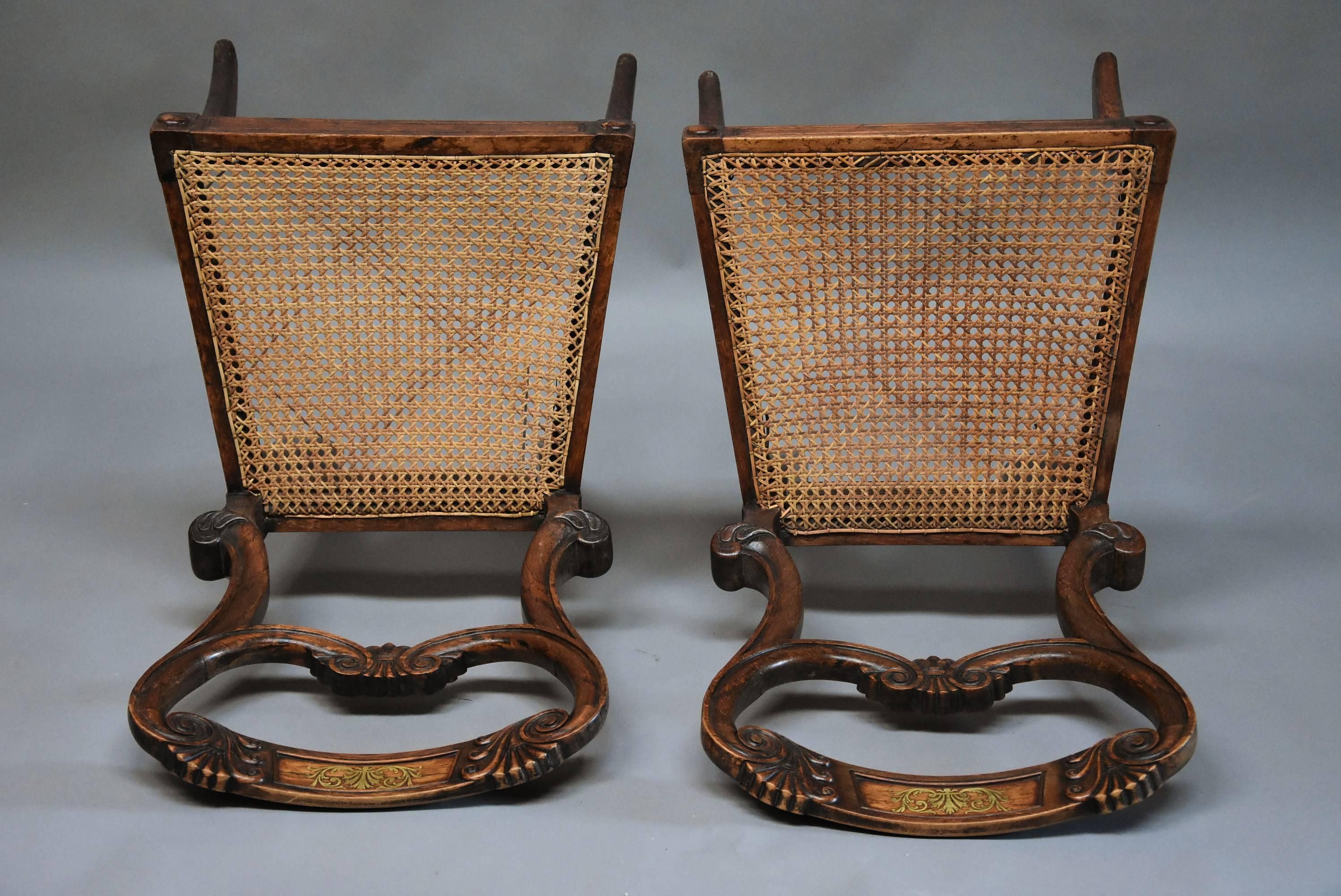 Pair of 19th Century Simulated Rosewood Regency Chairs in the Manner of Gillows 4