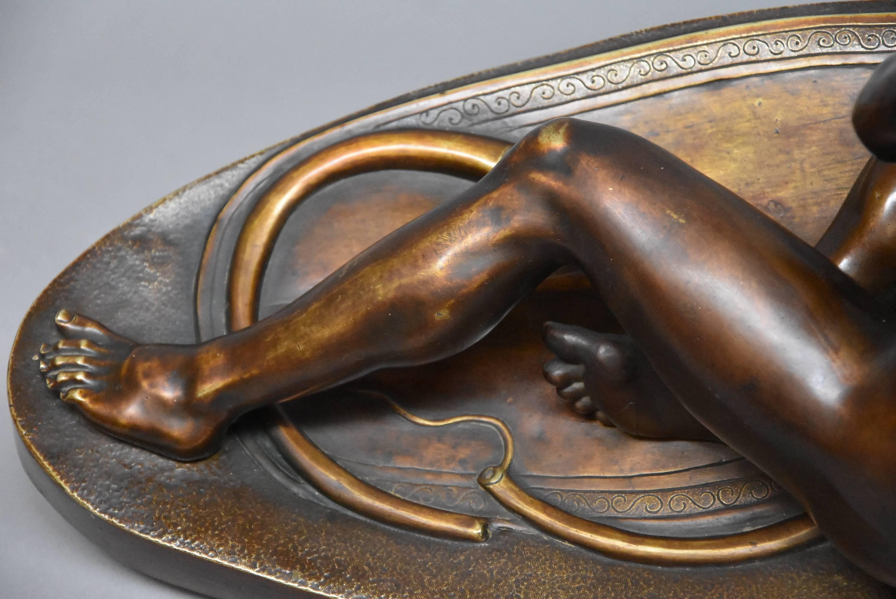 Late 19th Century Grand Tour Bronze Figure of 'The Dying Gaul' on Marble Base For Sale 4