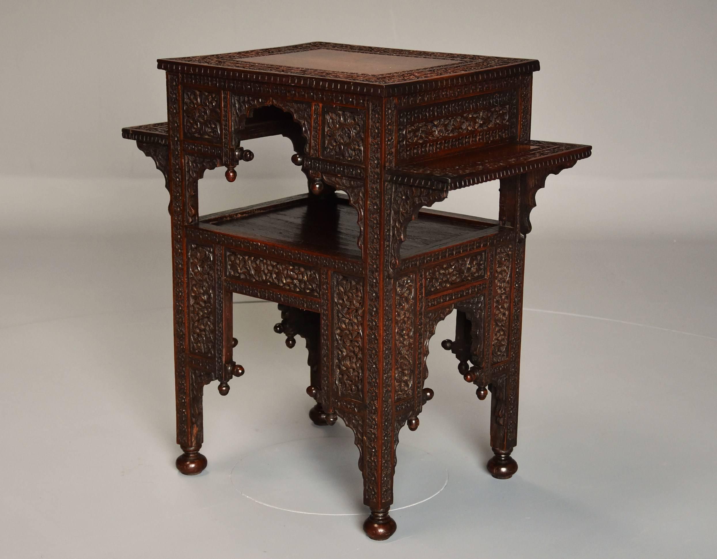 19th Century Anglo-Indian Padouk Two-Tier Freestanding Occasional Table 2