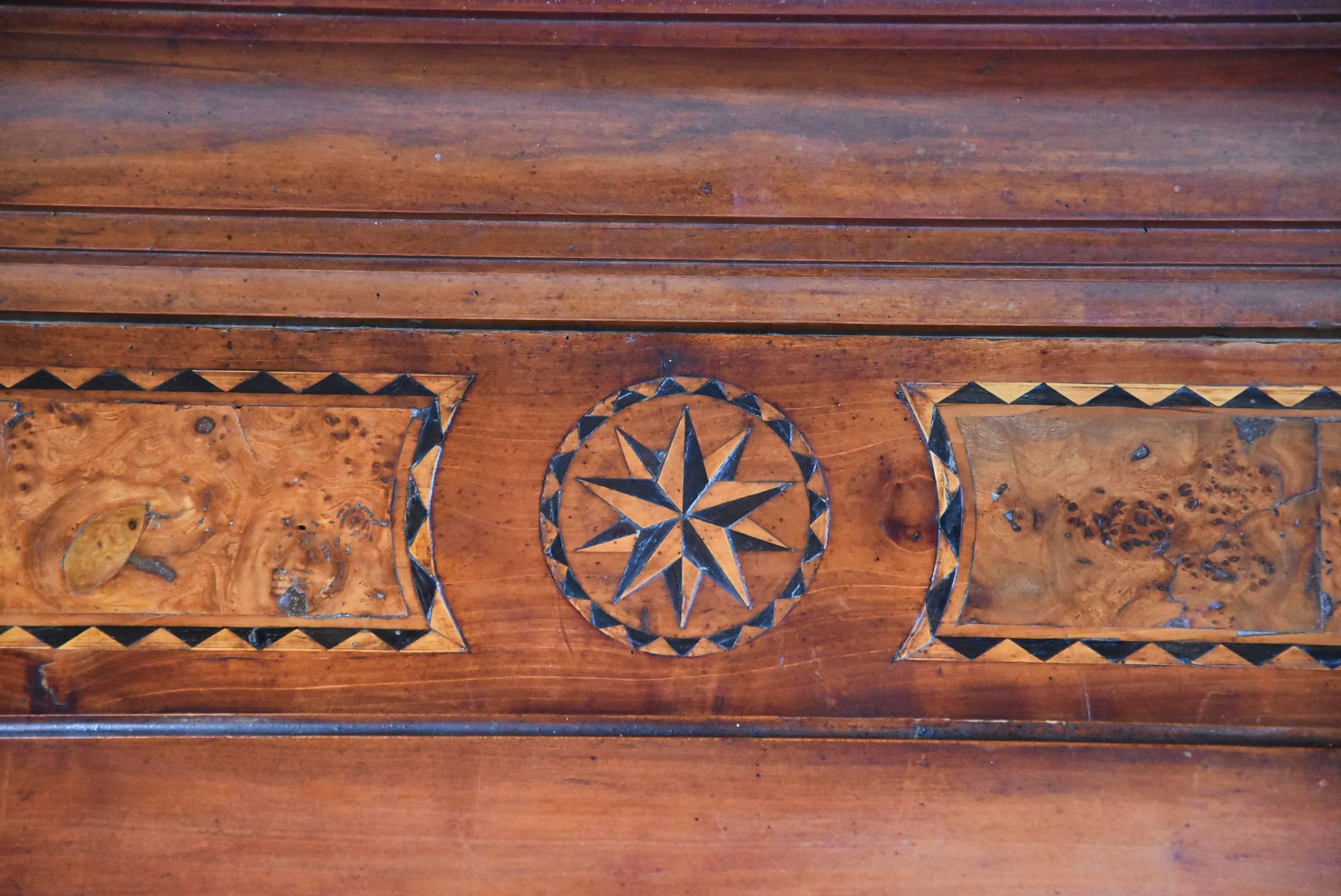 Late 18th Century Louis XV Fruitwood & Burr Elm Bonnetiere of Superb Patina In Good Condition For Sale In Suffolk, GB