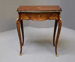 Superb Quality French 19th Century Kingwood Freestanding Occasional Table