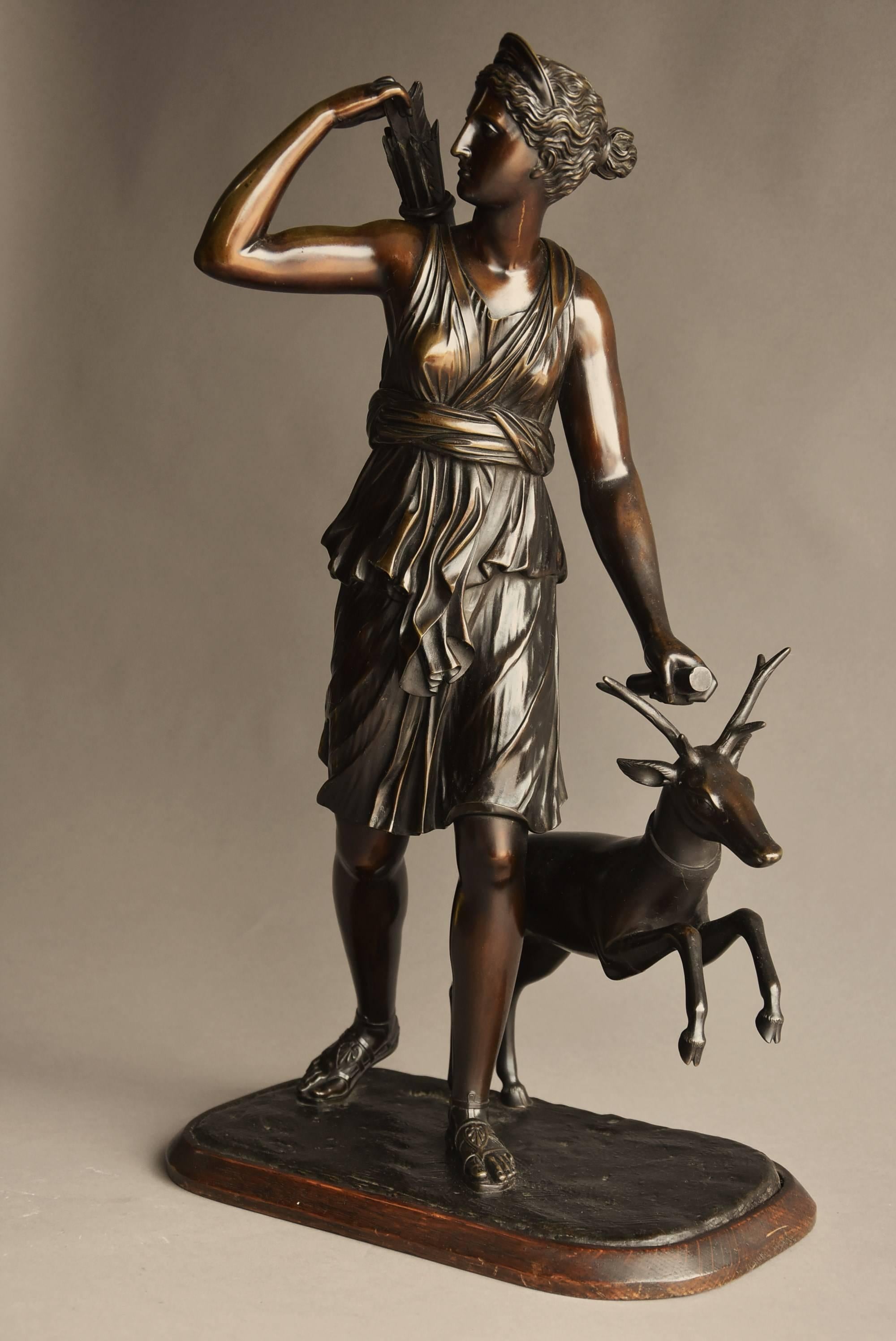Mid-19th Century Bronze Figure 'Diana of Versailles' or 'Diana the Huntress' 1