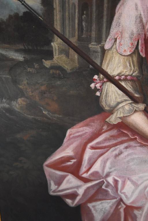 Large 18th Century Portrait of a Young Woman, Believed to Be Mary Yeats