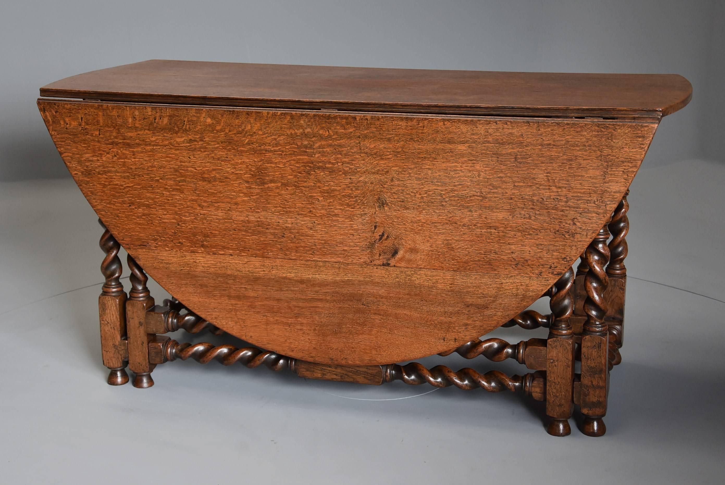 Great Britain (UK) Large Late 19th Century Oak Double Gate Gateleg Table For Sale