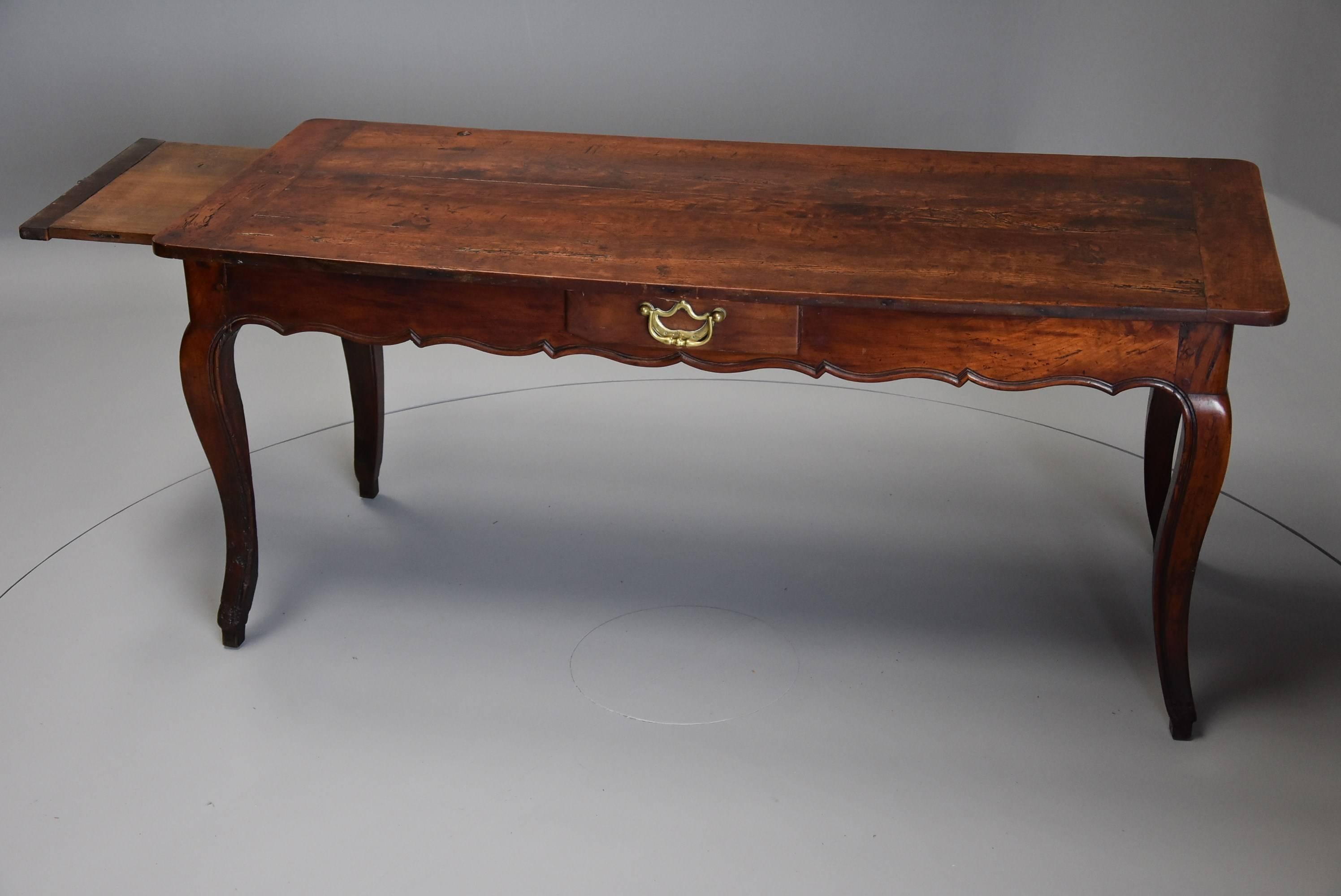 18th Century French Fruitwood 'Cherry' Farmhouse Table with Superb Patina In Excellent Condition In Suffolk, GB