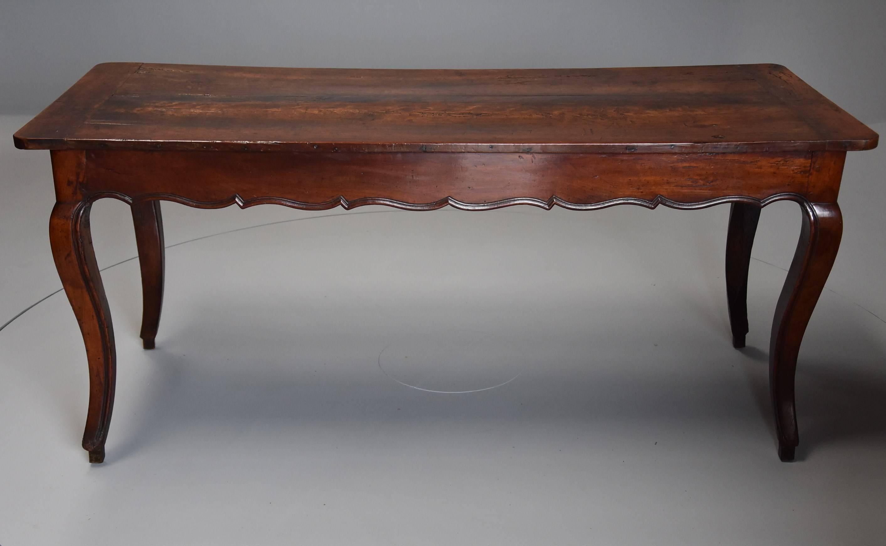 18th Century French Fruitwood 'Cherry' Farmhouse Table with Superb Patina 2