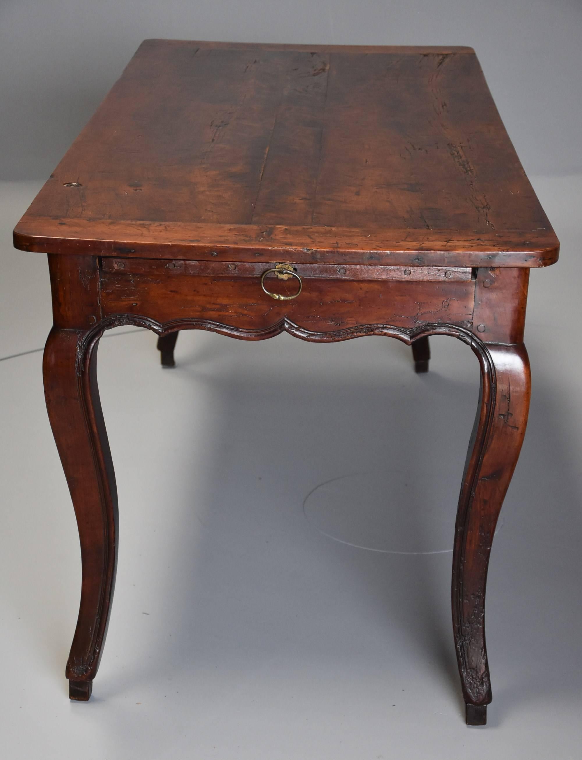 18th Century French Fruitwood 'Cherry' Farmhouse Table with Superb Patina 3