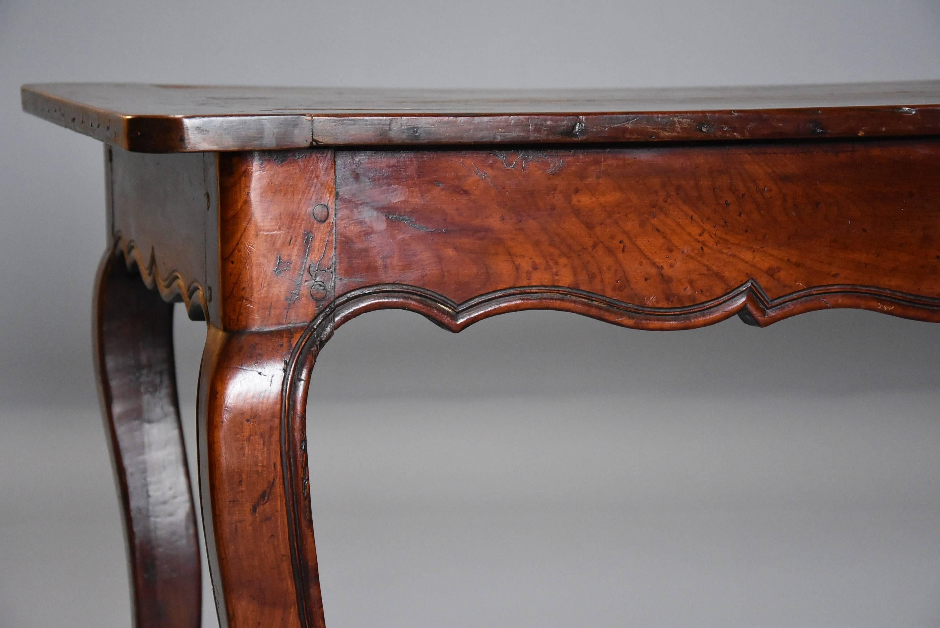 18th Century French Fruitwood 'Cherry' Farmhouse Table with Superb Patina 4