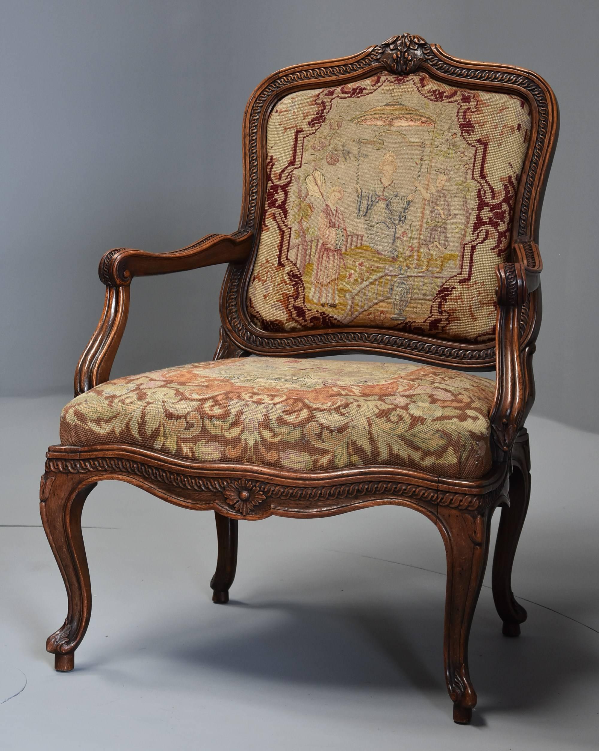 Pair of 19th Century French Fauteuils of Large Proportion In Excellent Condition In Suffolk, GB