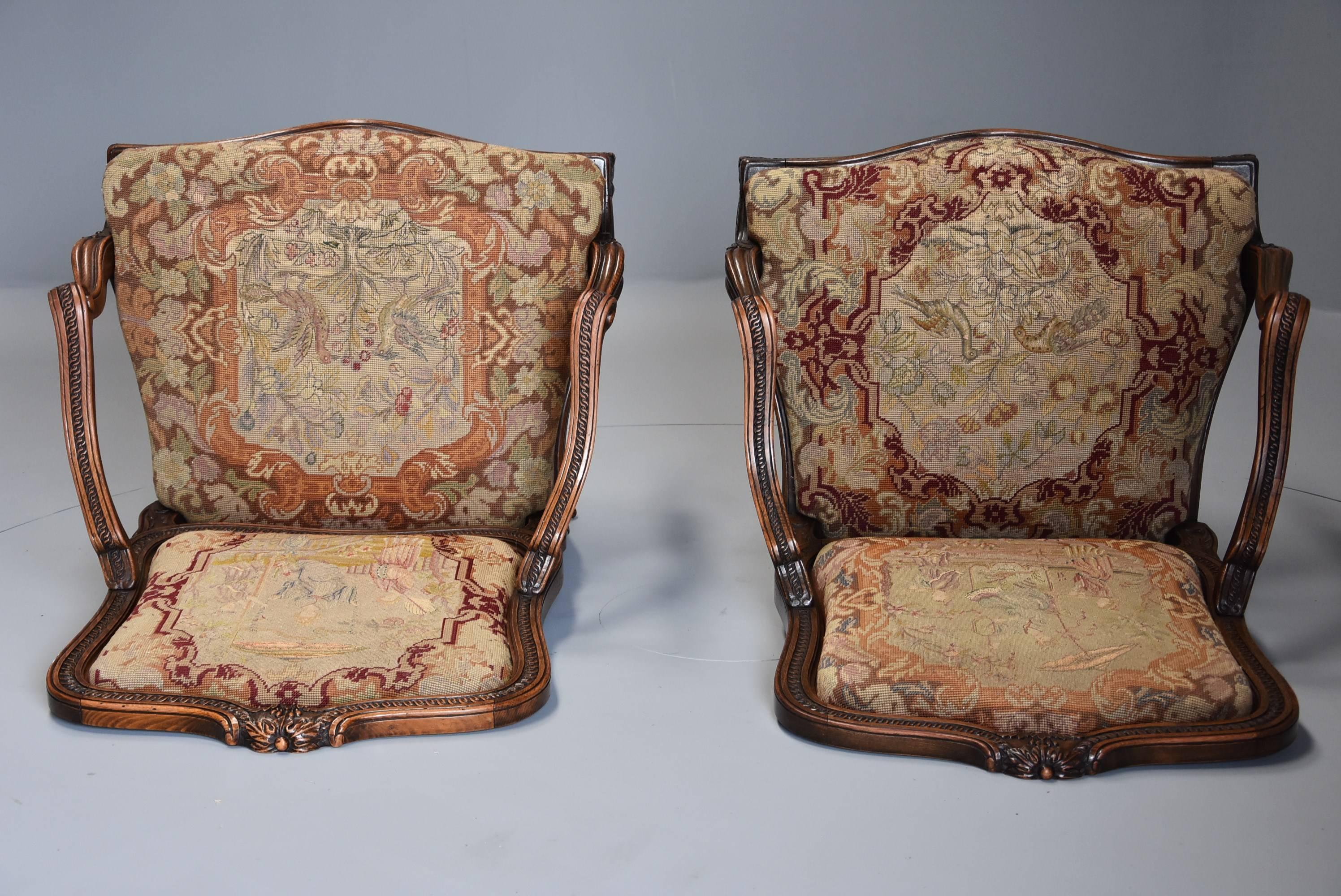 Pair of 19th Century French Fauteuils of Large Proportion 3