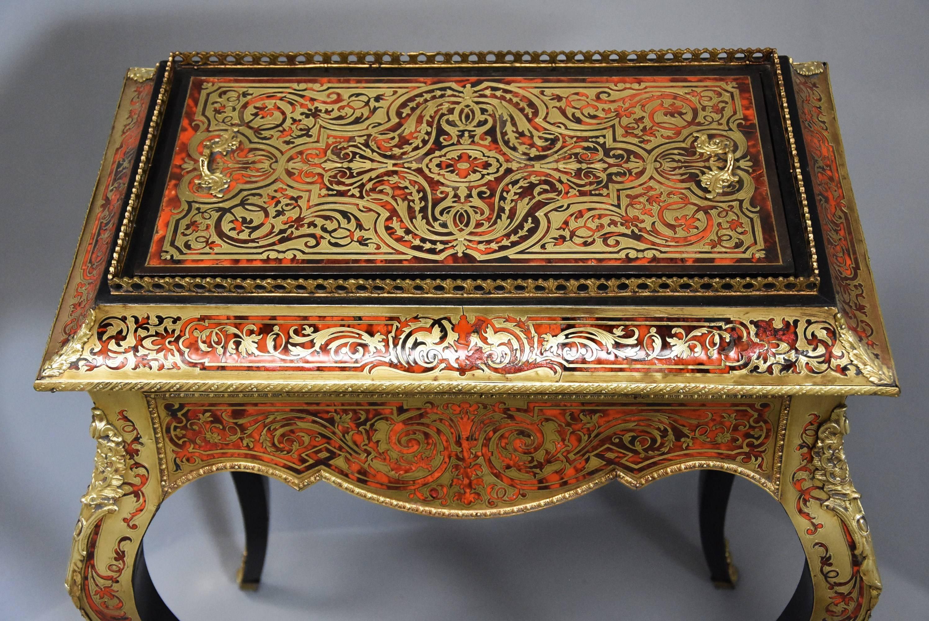 French 19th Century Naploeon III Boulle Marquetry Freestanding Jardiniere Table In Excellent Condition In Suffolk, GB