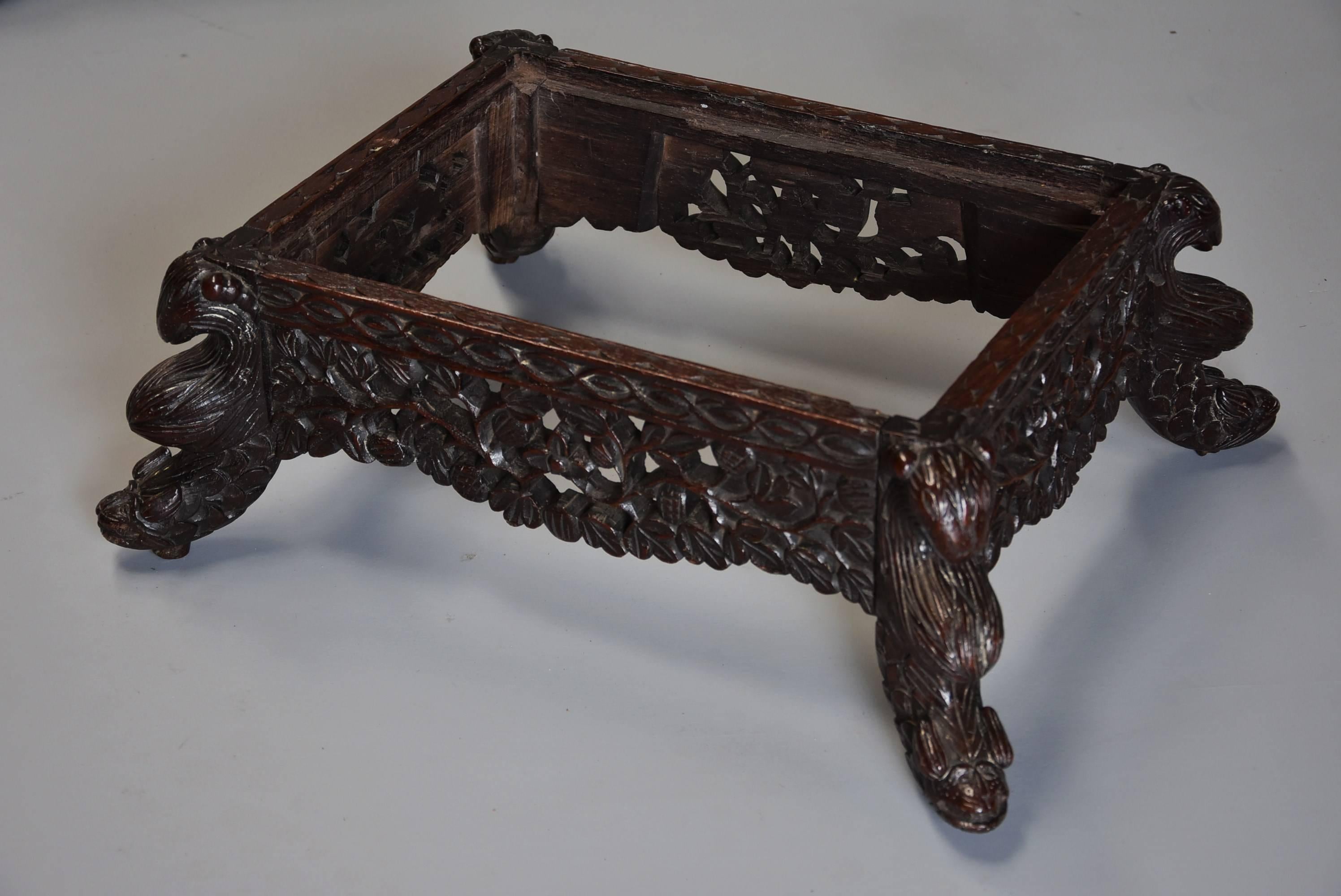 19th Century Hardwood Anglo-Indian Footstool For Sale 5